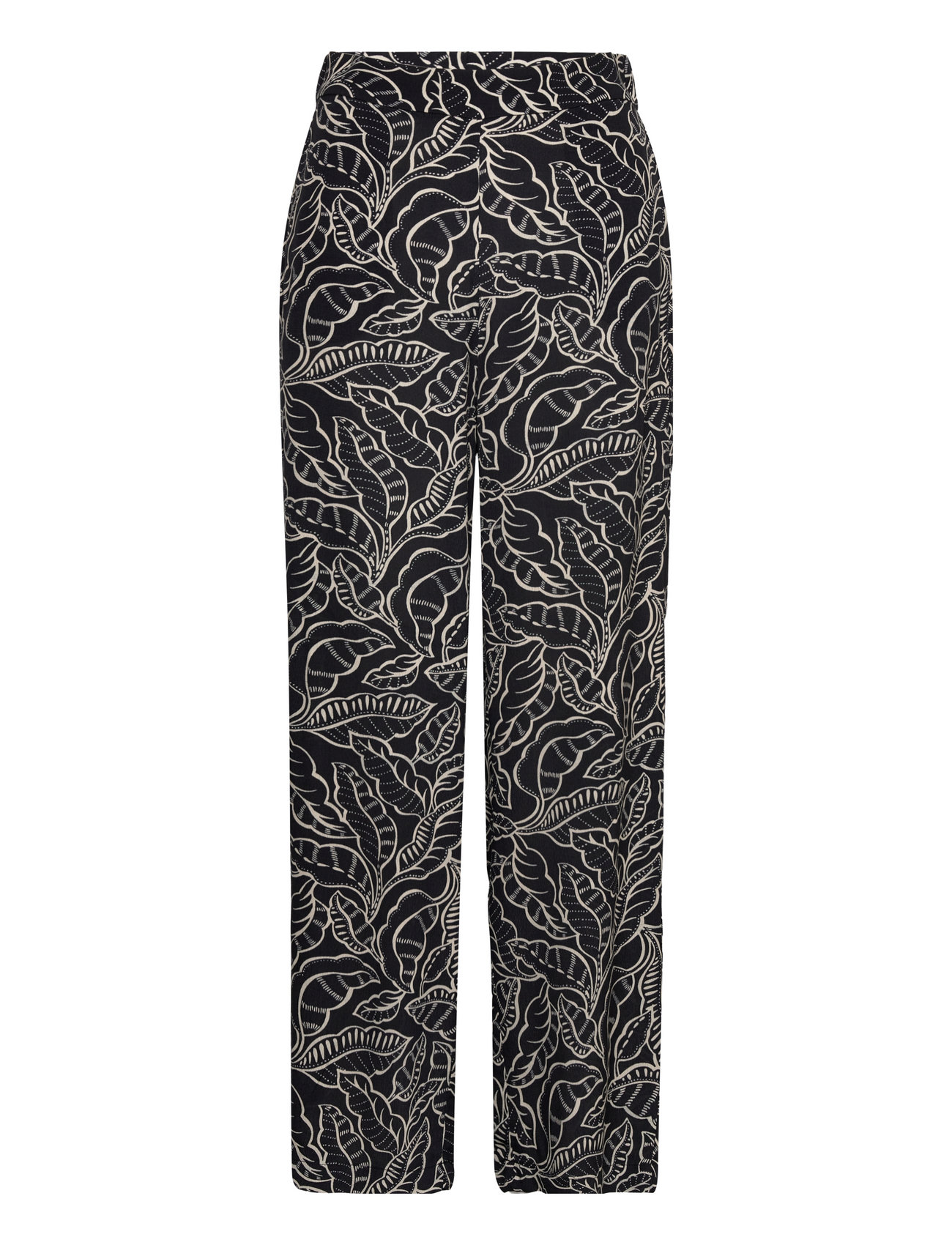 Floral Palazzo Trousers Black Mango