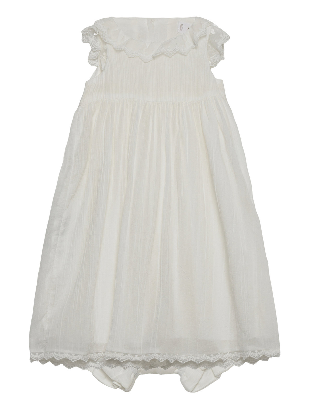 Skirt With Embroidered Details And Frog Dresses & Skirts Dresses Baby Dresses Sleevless Baby Dresses White Mango