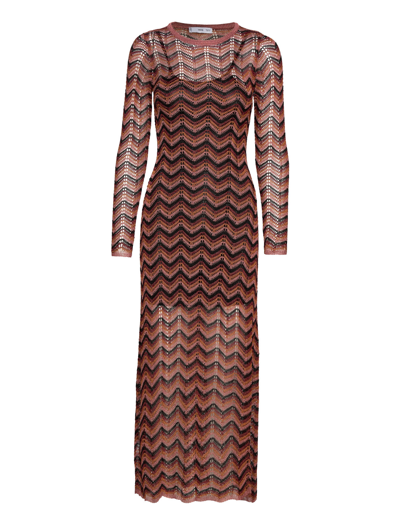 Lurex Knitted Dress Brown Mango 119188