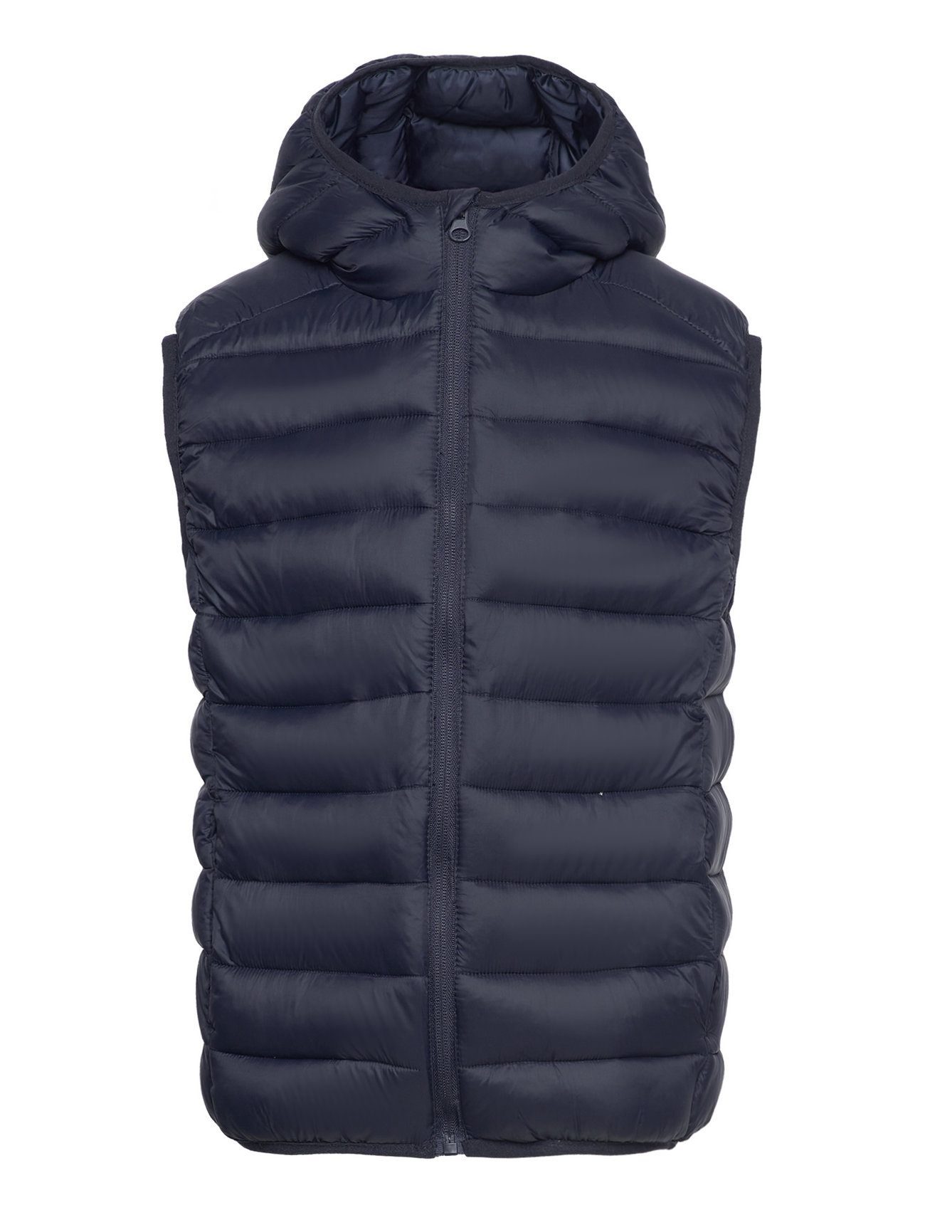 Quilted Gilet With Hood Navy Mango