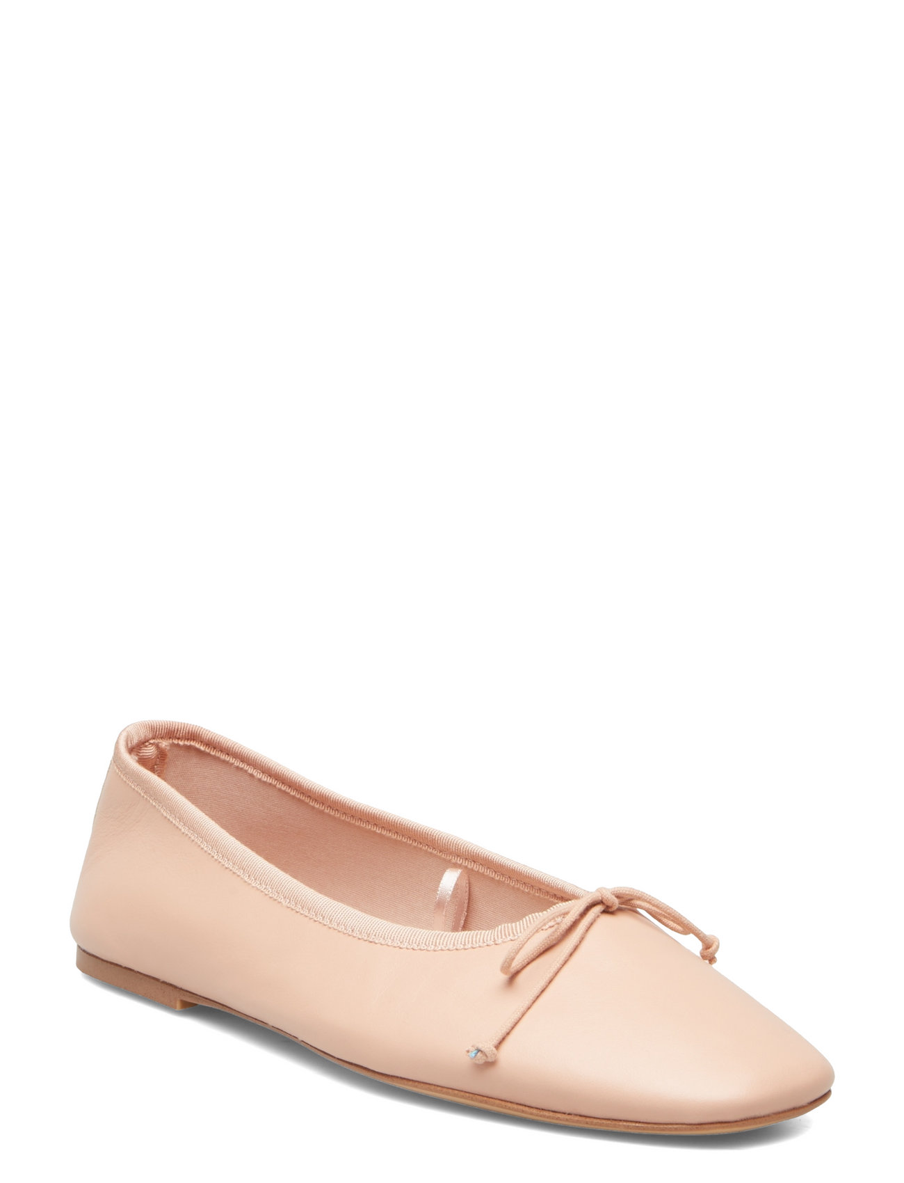 Bow Leather Ballerina Pink Mango