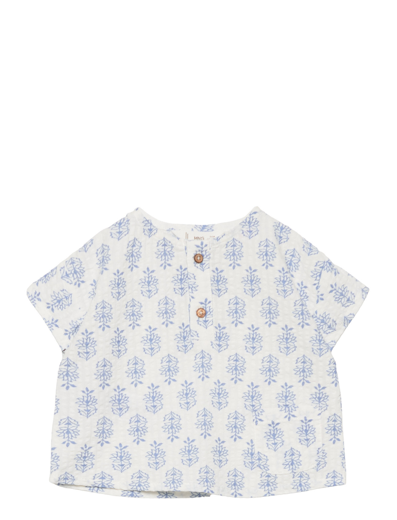 MANGO Floral Print Shirt Blau - 62 - Kinder