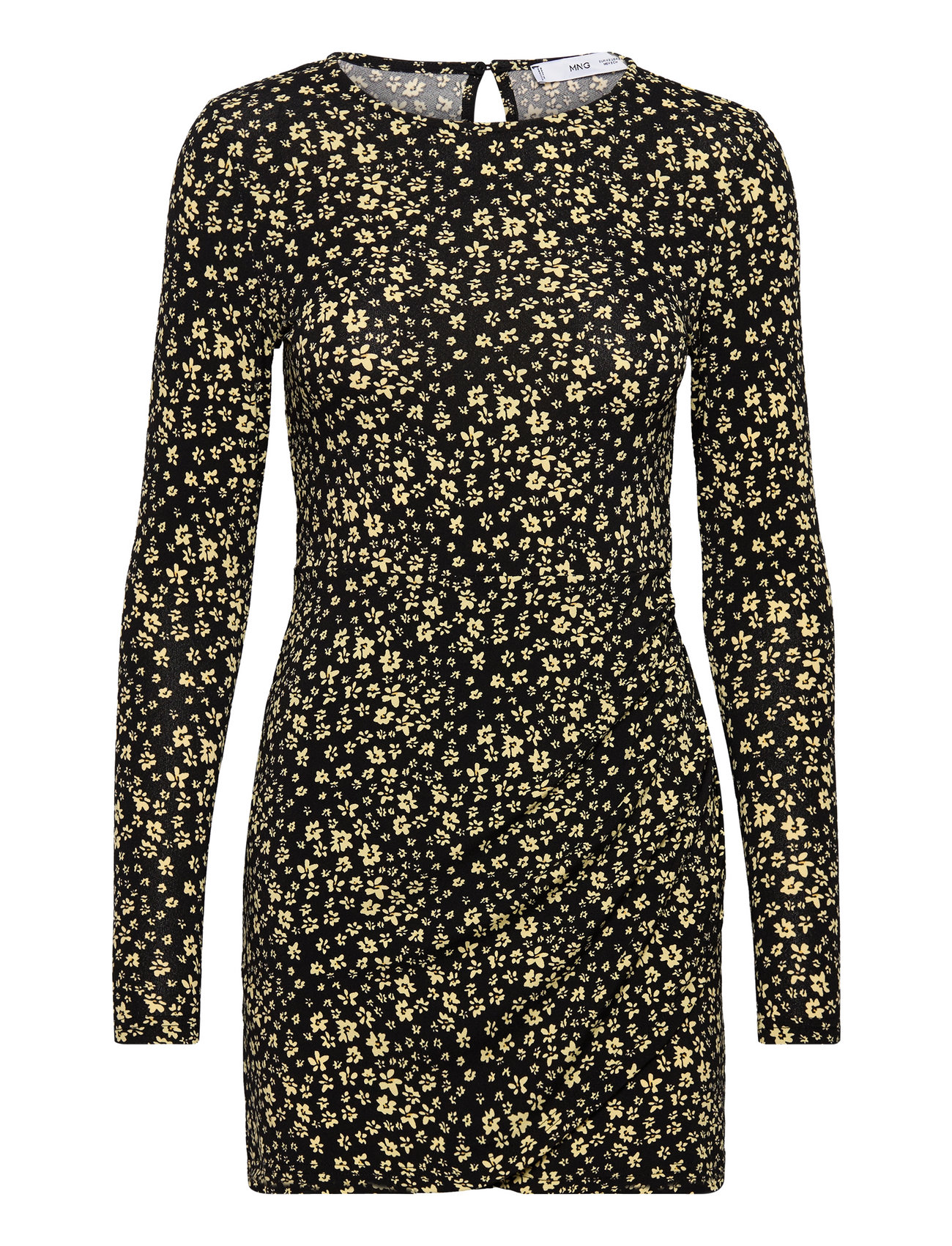 MANGO Flower Print Kleid Schwarz - XS - Damen