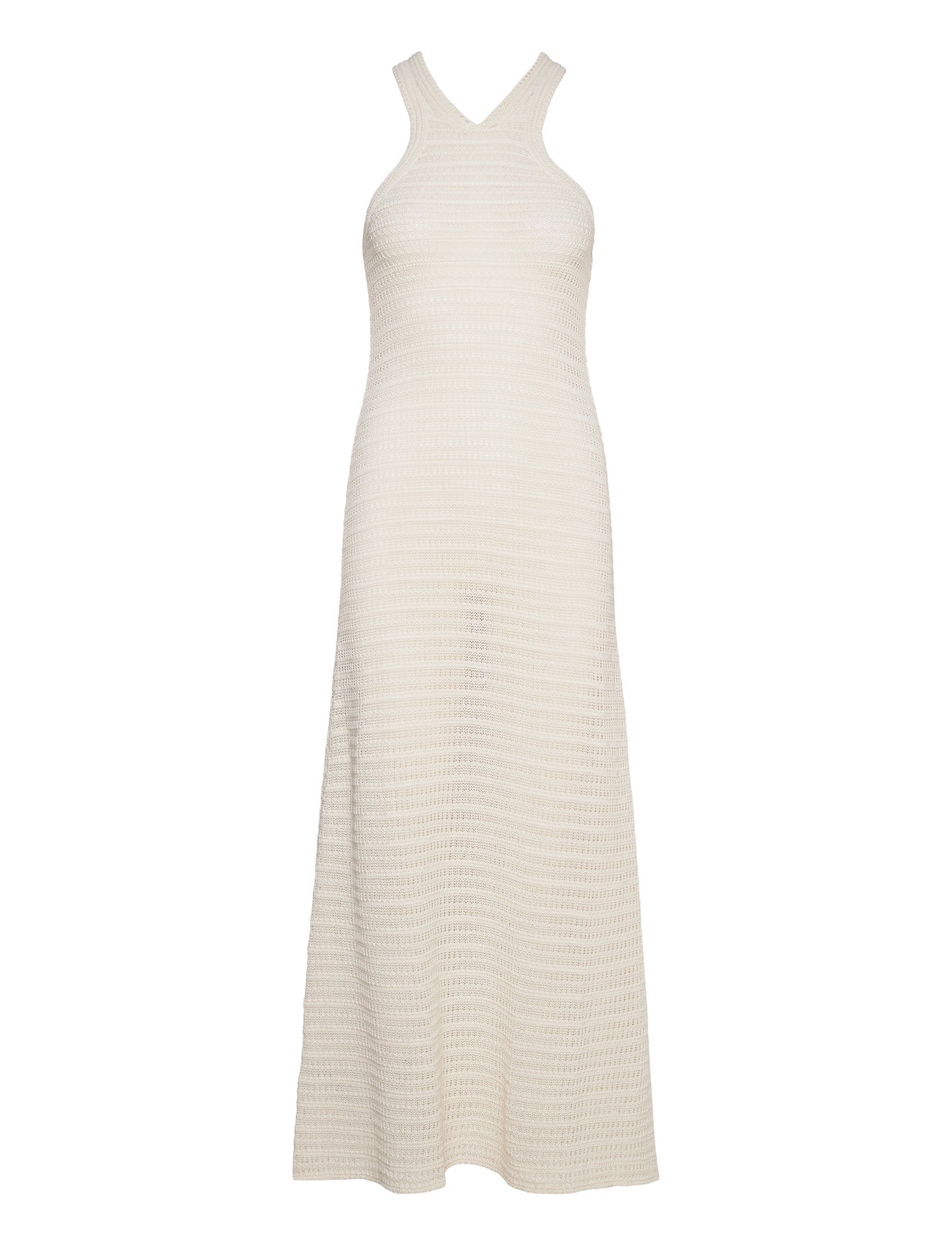 Halter-Neck Crochet Dress Maxiklänning Festklänning Cream Mango