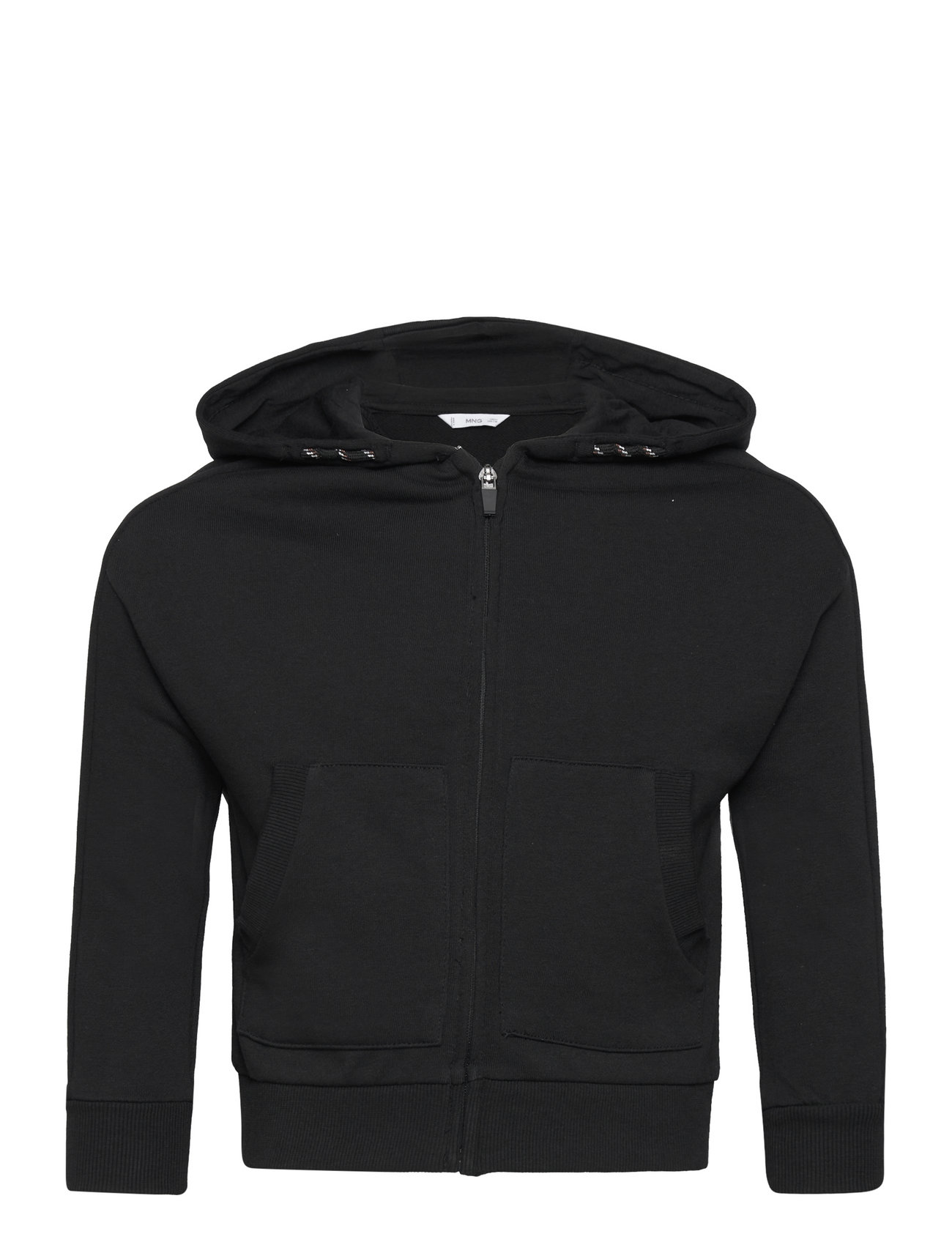 Zipped Hoodie Tops Sweatshirts & Hoodies Hoodies Black Mango