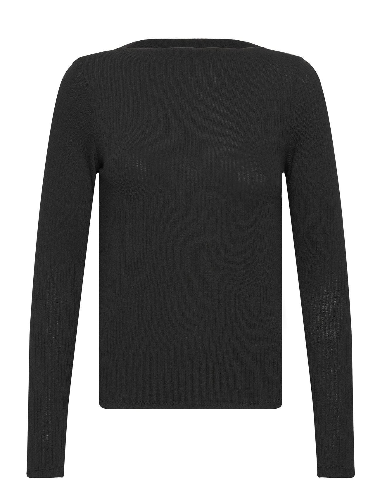 Boat Neck T-Shirt Black Mango