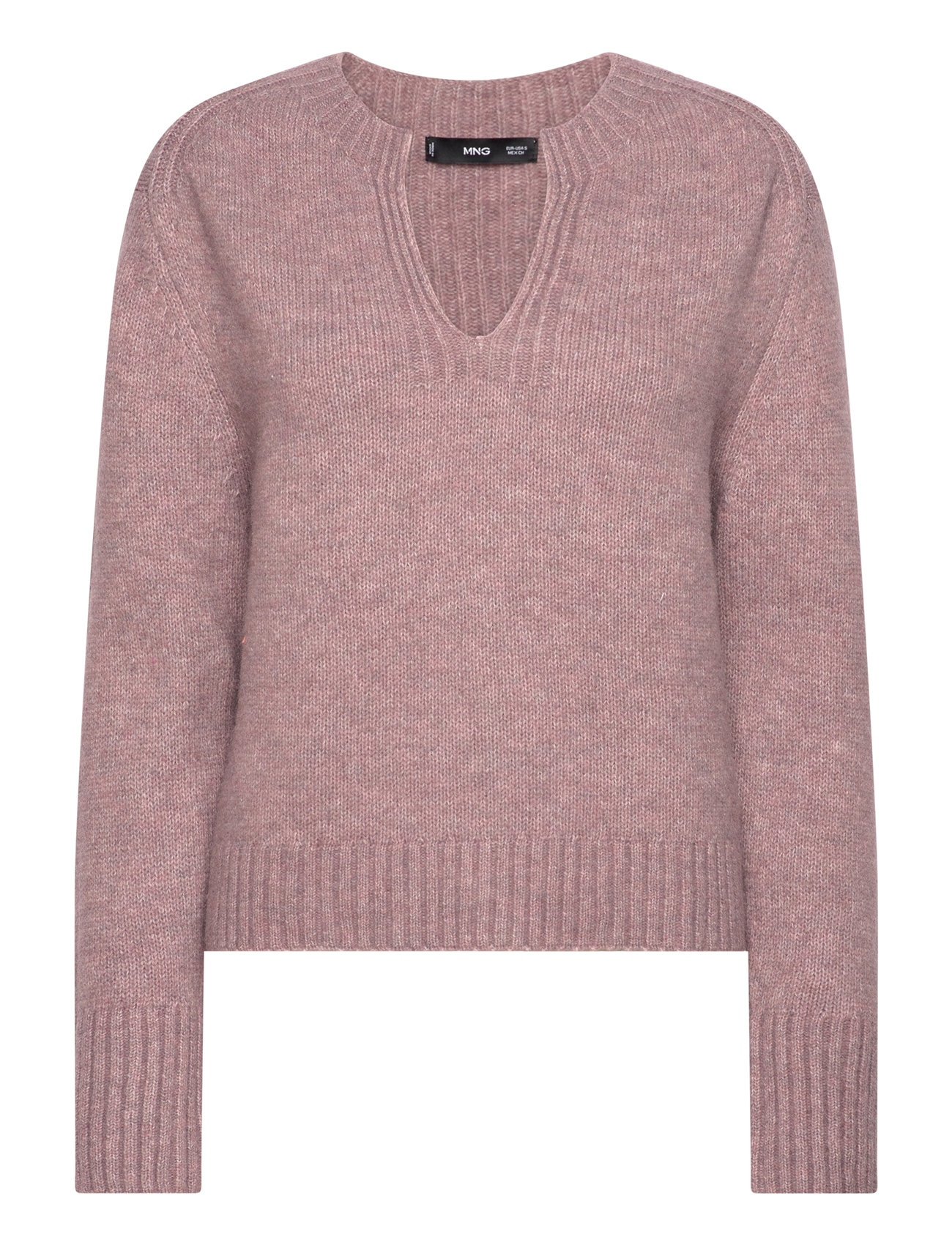 V-Neck Round-Neck Sweater Pink Mango