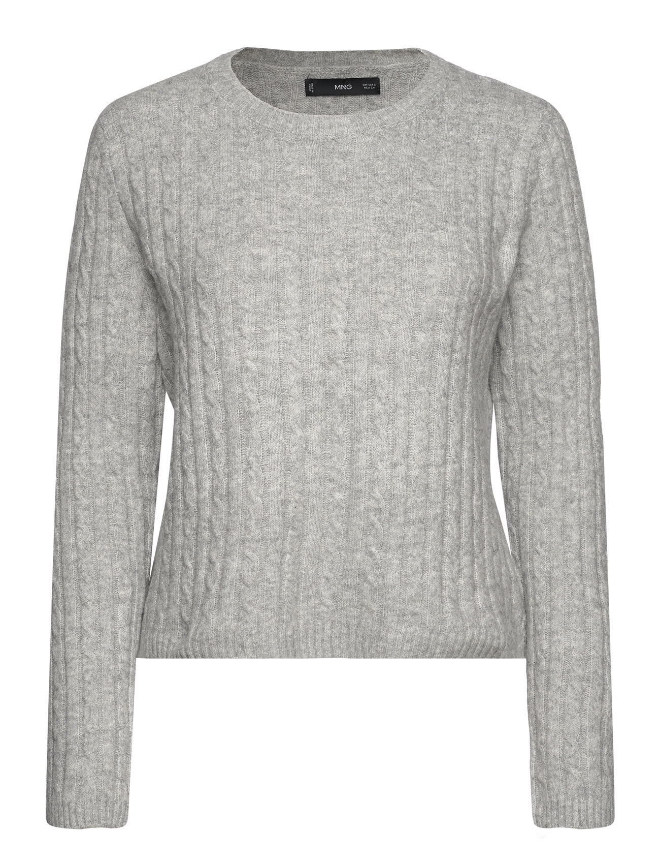 Cable-Knit Sweater Tops Knitwear Jumpers Grey Mango