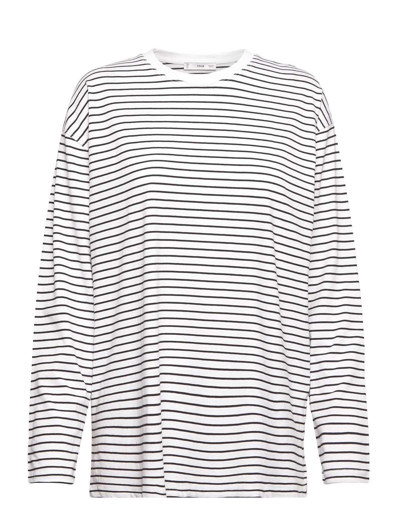 Striped Over D T-Shirt White Mango