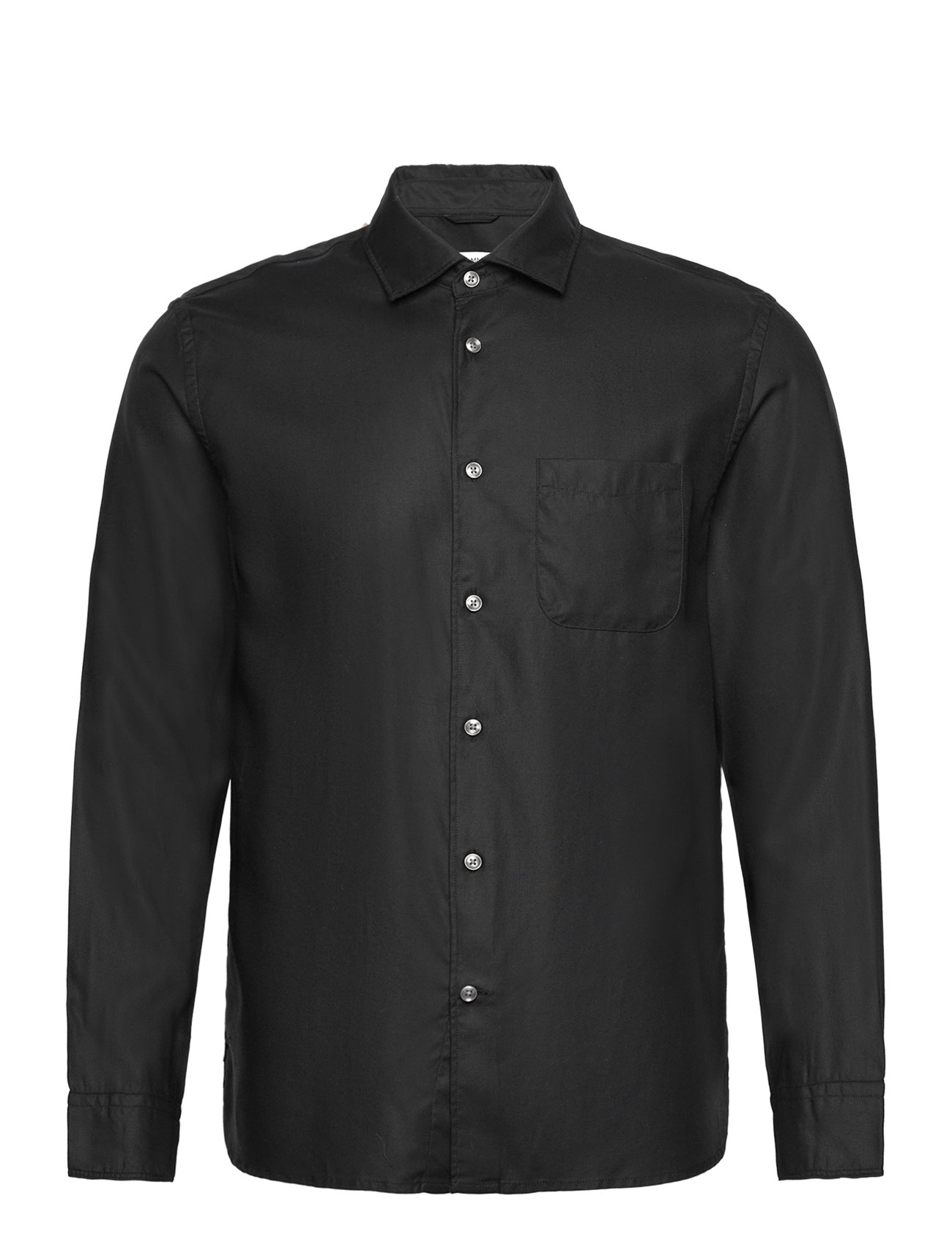 100% Tencel Shirt With Pocket Tops Shirts Casual Black Mango