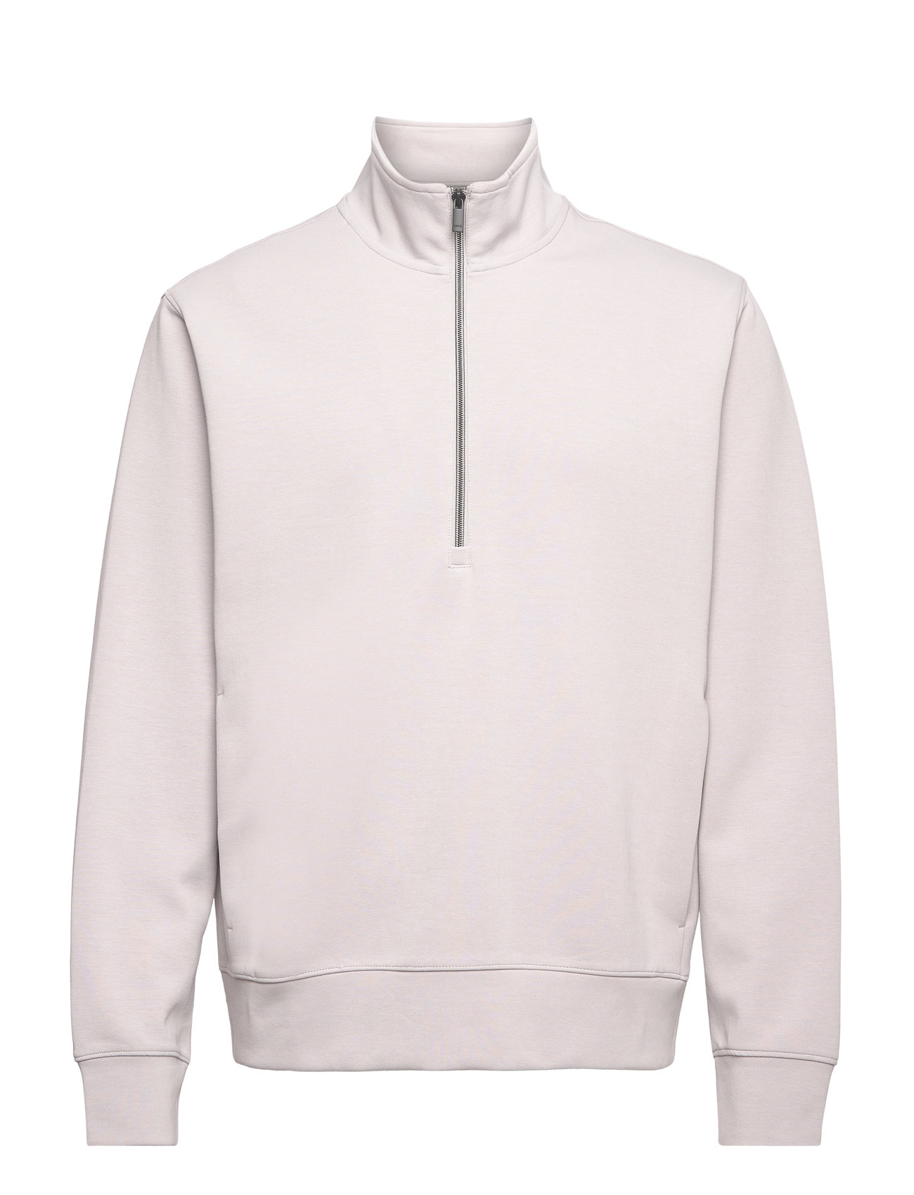 Breathable Zip-Neck Sweatshirt Tops Sweatshirts & Hoodies Sweatshirts Cream Mango