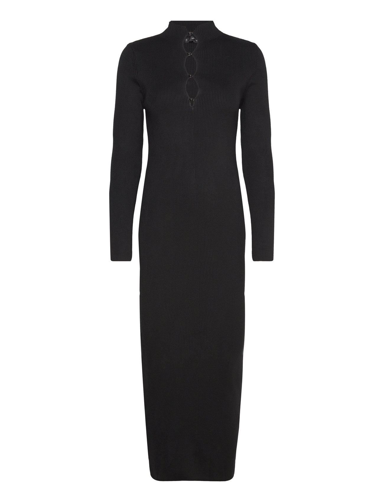 Ribbed Butt D Dress Maxikjole Festkjole Black Mango