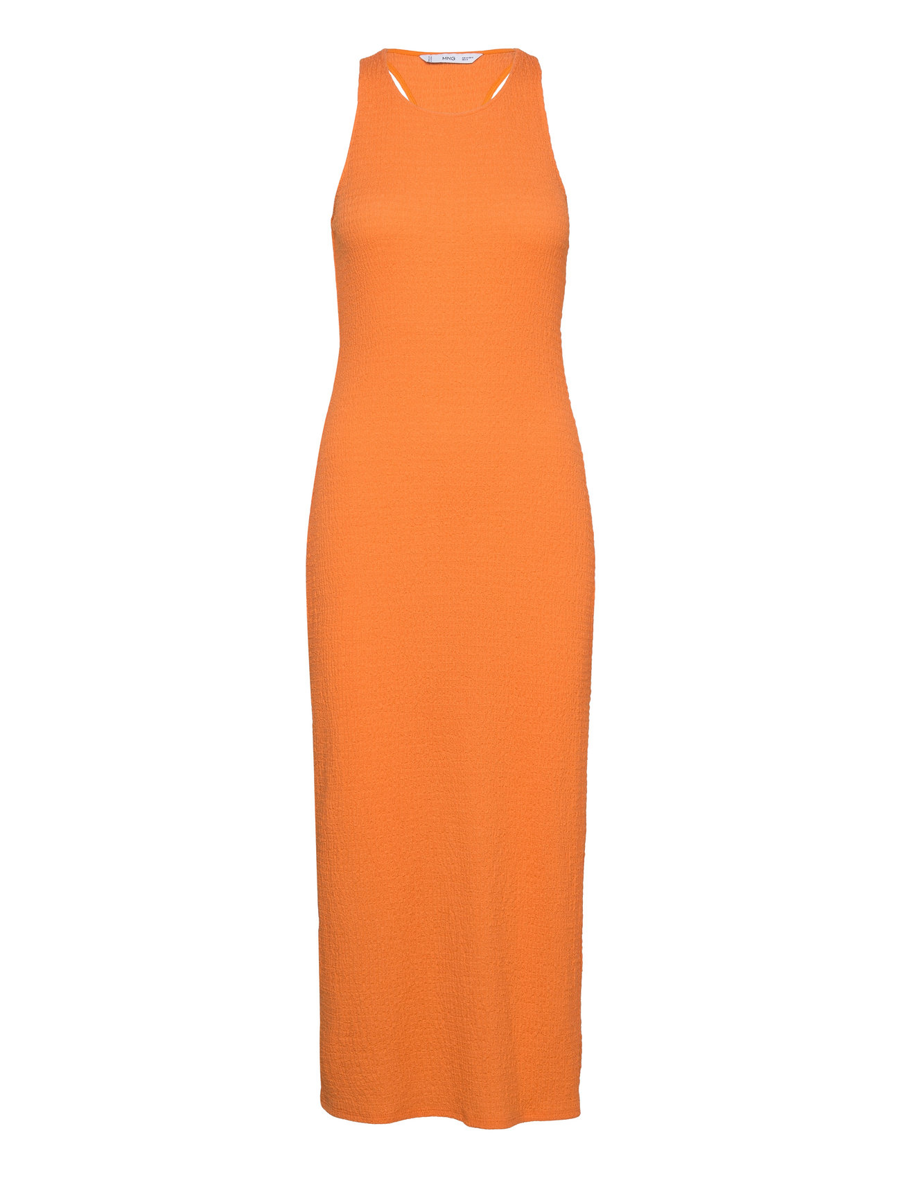 Textured Dress With Opening Dresses Bodycon Dresses Orange Mango