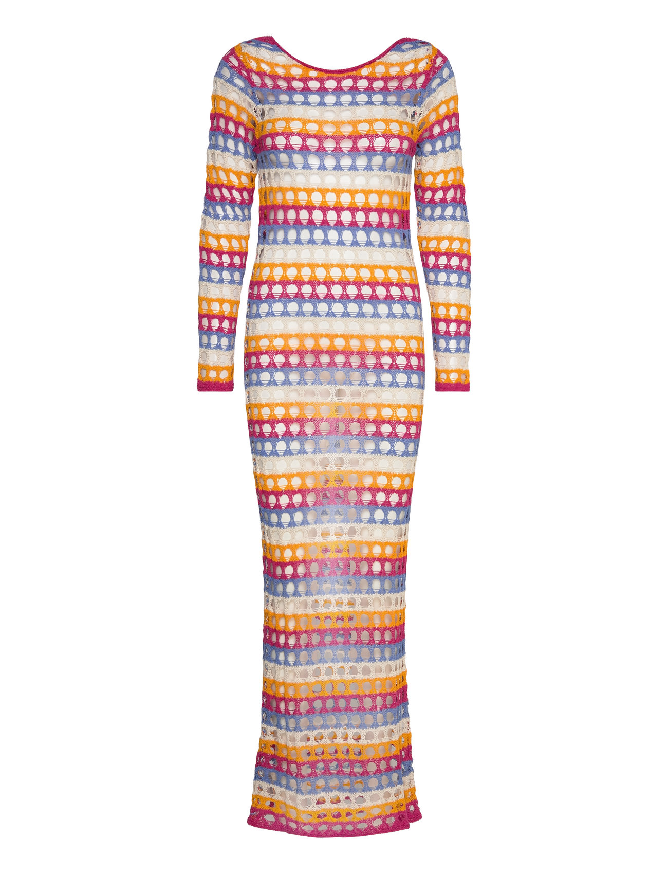 Multi-Coloured Crochet Dress Maxiklänning Festklänning Multi/patterned Mango