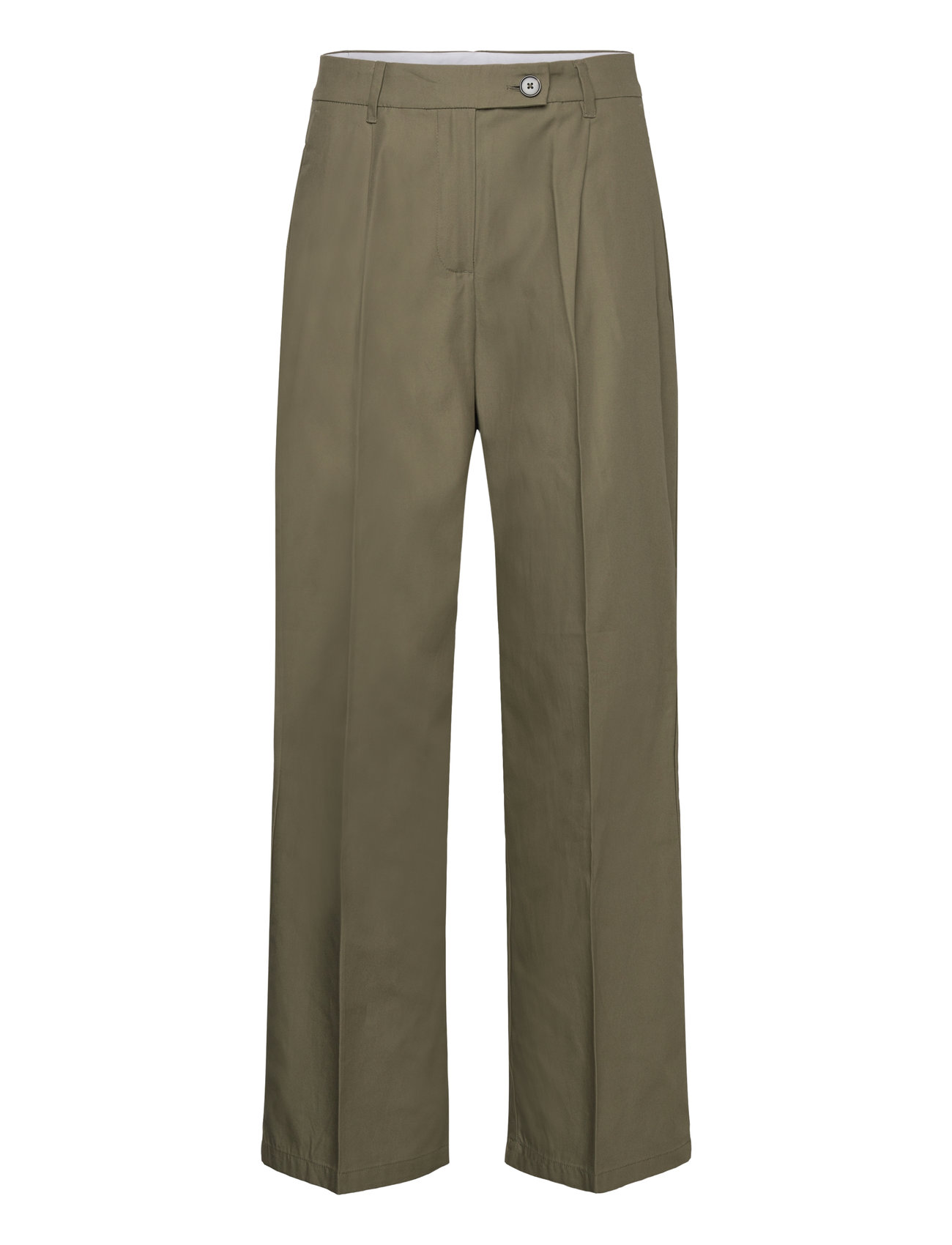 Wideleg Pleated Trousers Green Mango 132613