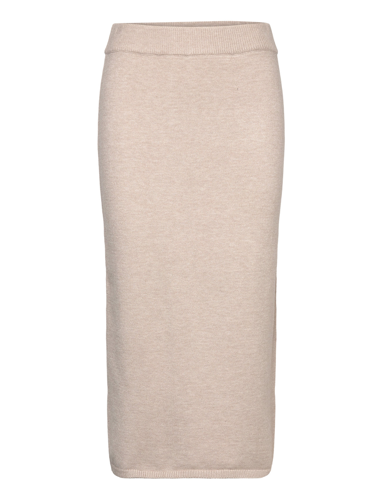 MANGO Ribbed Midi Rock Beige - XS - Damen