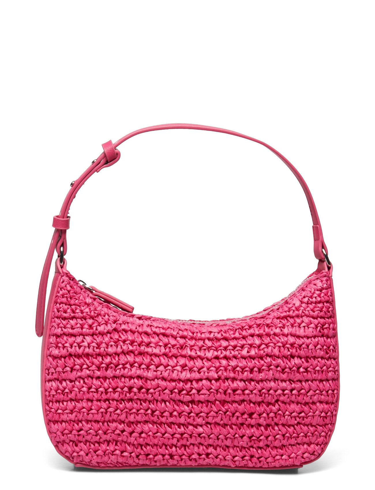 Natural Fibre Shoulder Bag Pink Mango