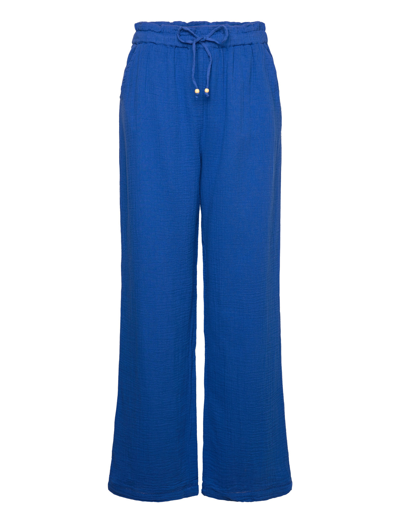 MANGO Elastic Waist Baumwolle Hosen Blau - XS - Damen