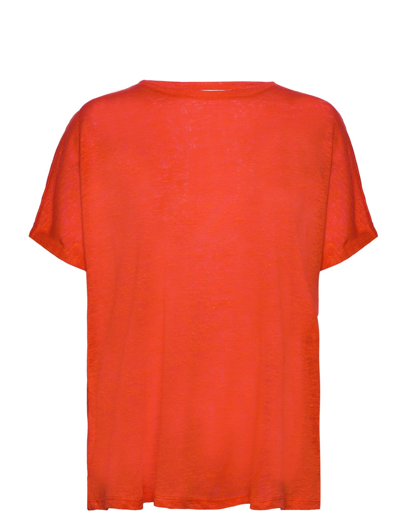 Over D Linen T-Shirt Orange Mango