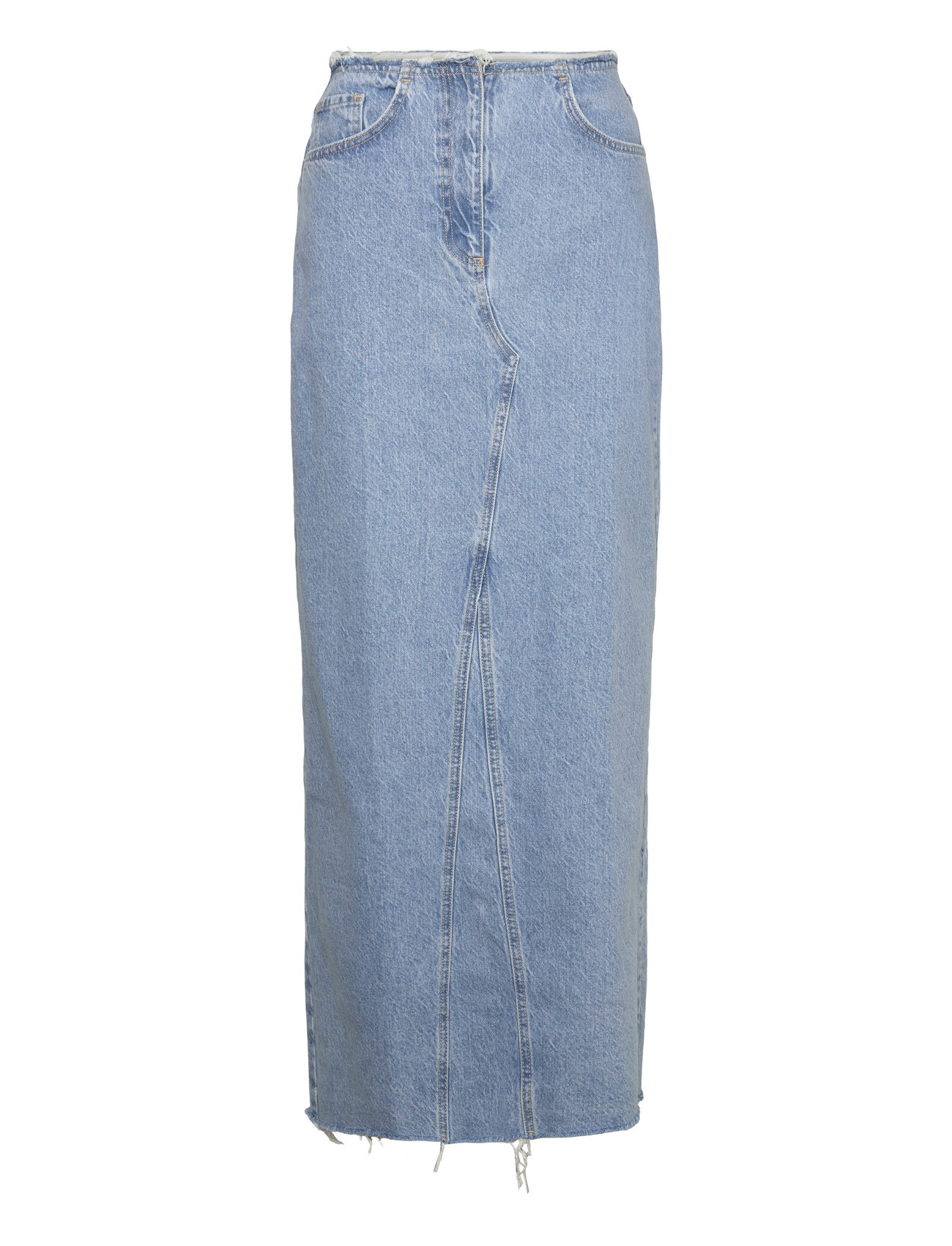 MANGO Long Denim Rock Blau - S - Damen