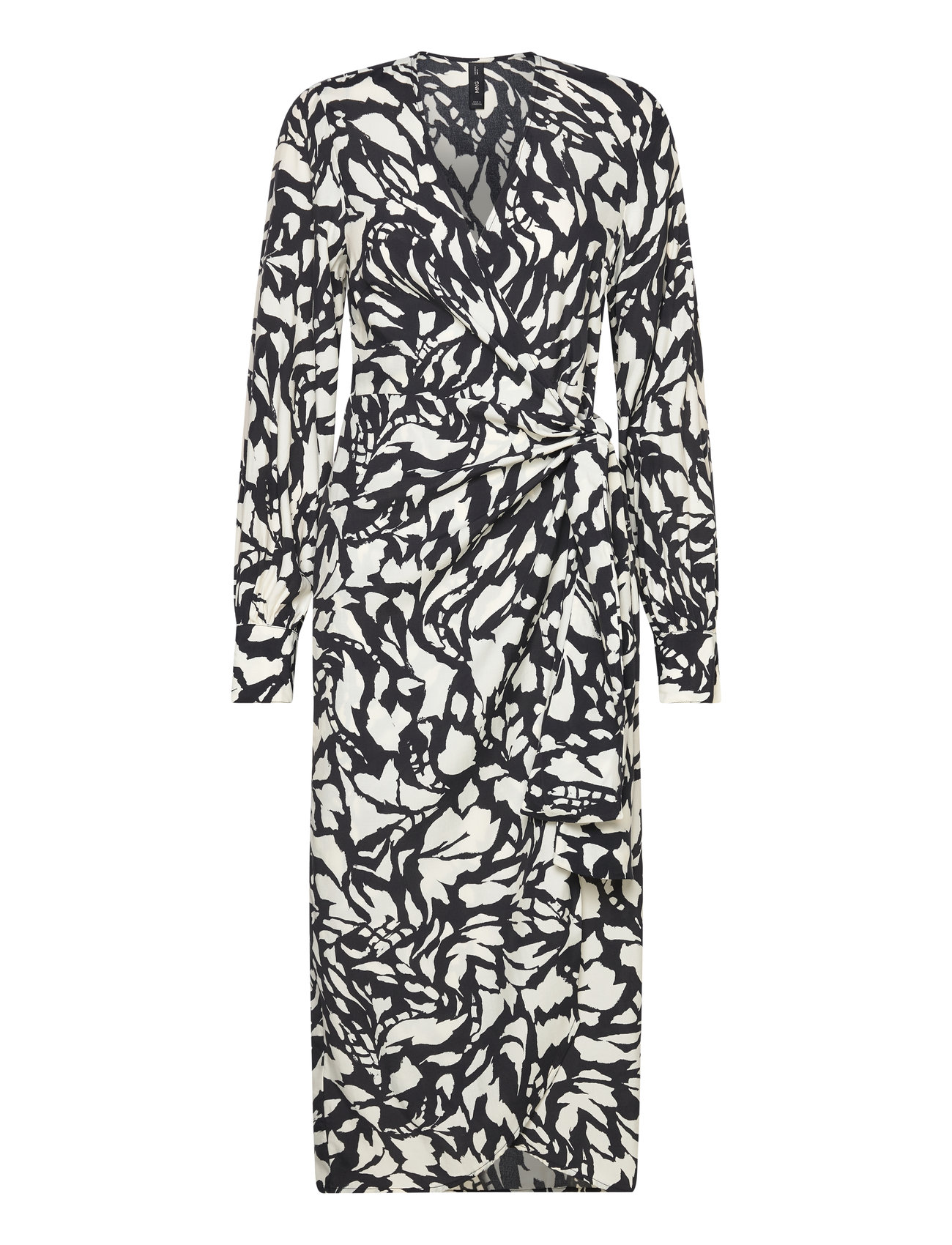 MANGO Print Wrap Kleid Schwarz - XS - Damen