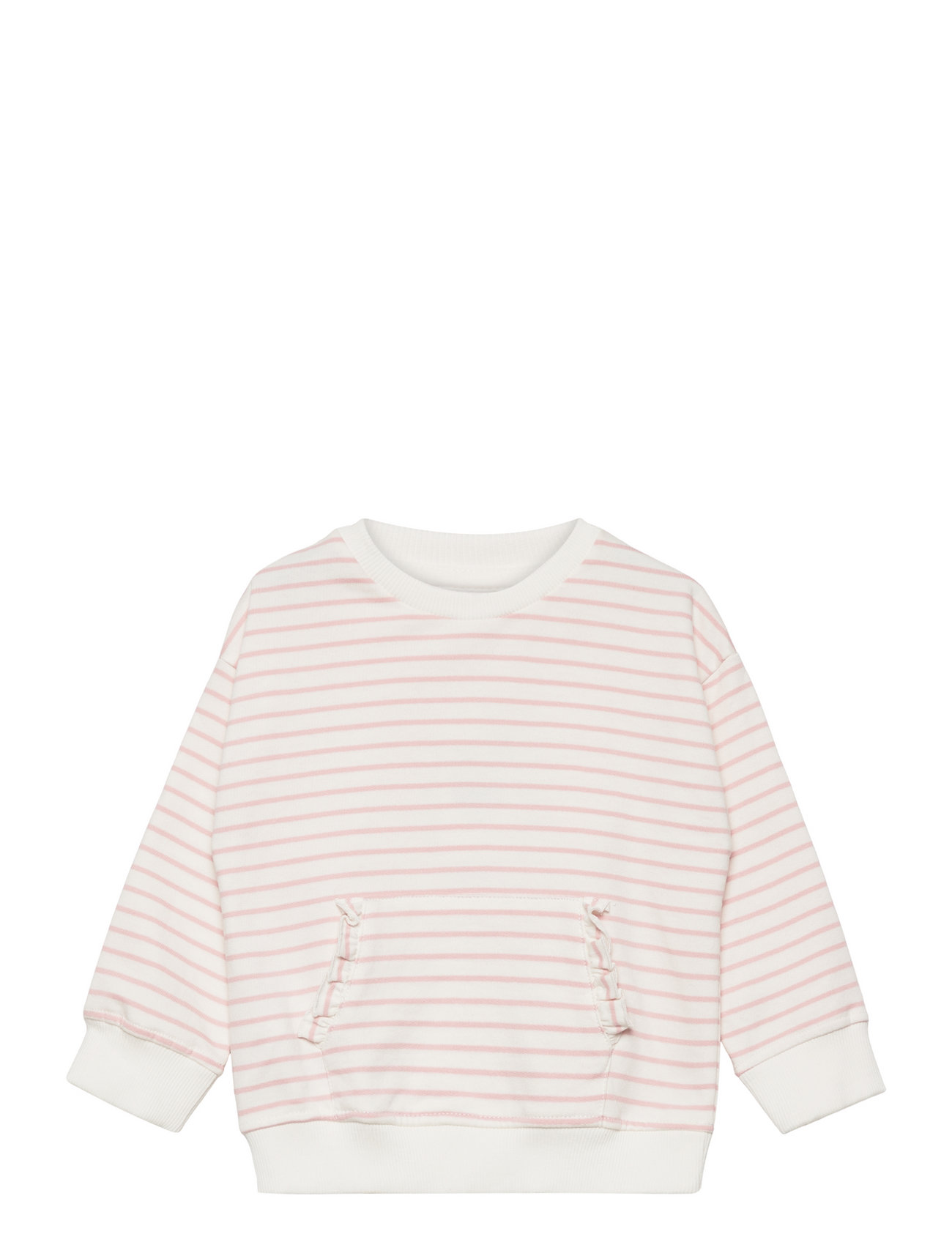 Striped Cotton-Blend Sweatshirt Tops Sweatshirts & Hoodies Sweatshirts Pink Mango