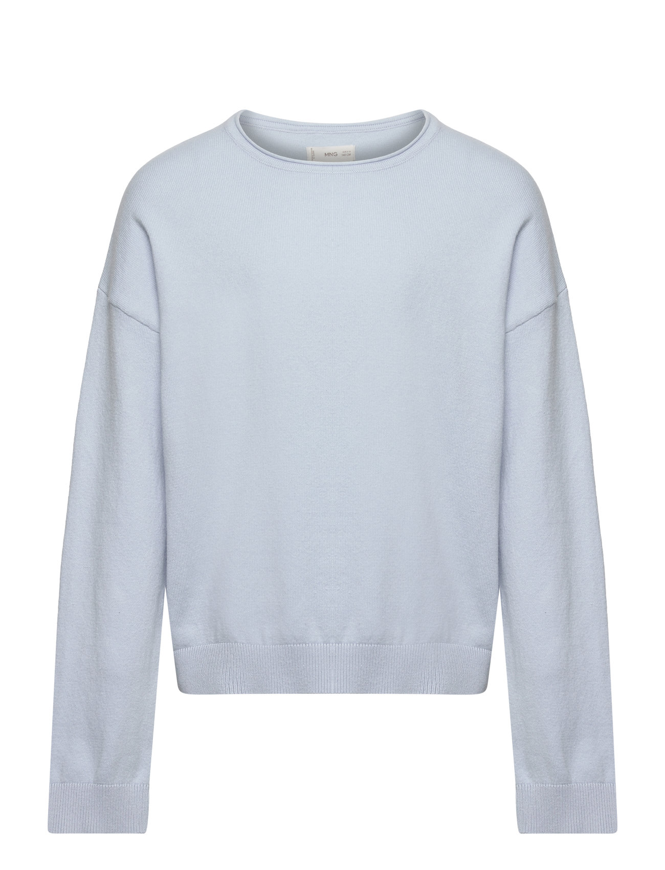 Knit Cotton Sweater Blue Mango