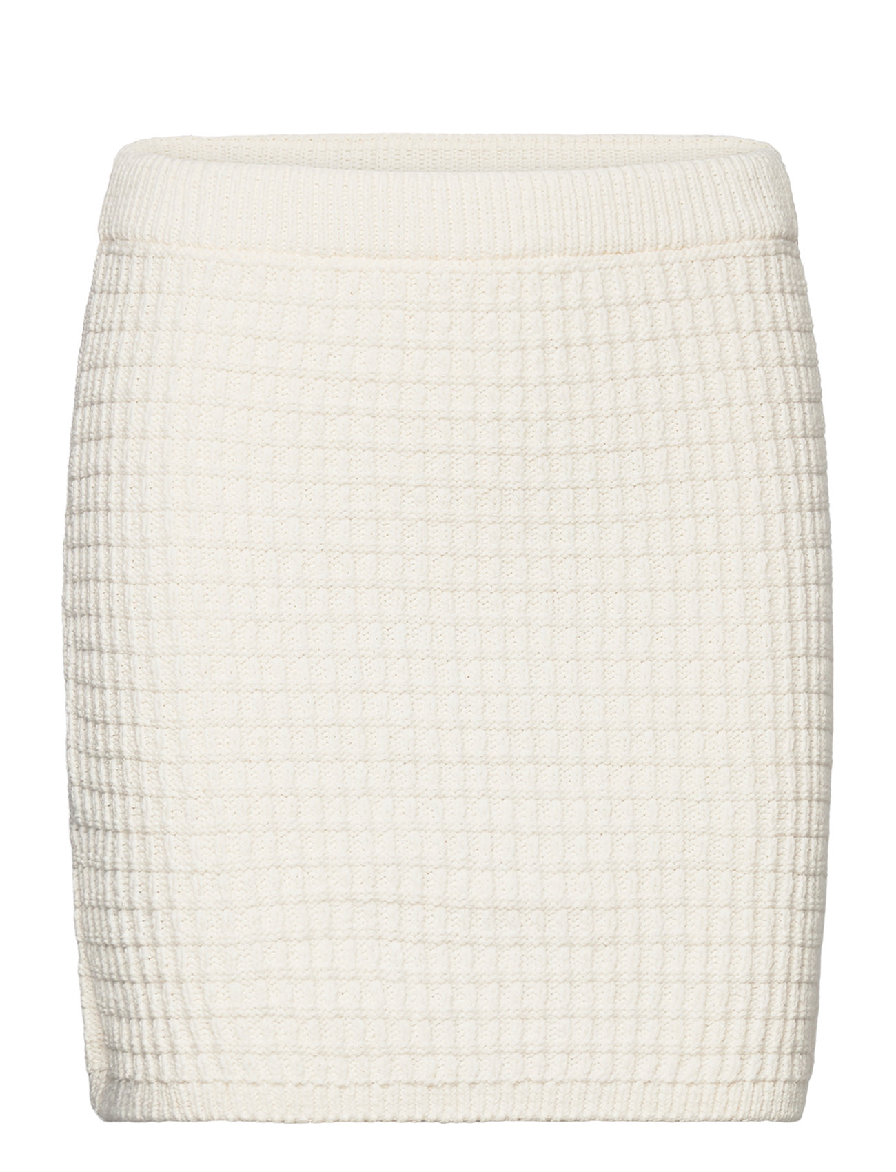 Knitted Miniskirt Kort Nederdel Cream Mango