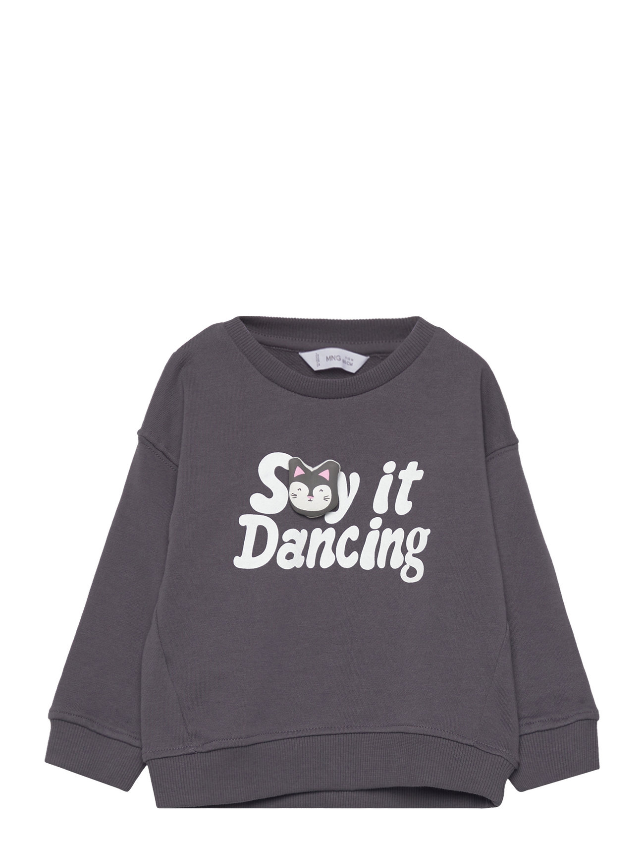 Printed Cotton Sweatshirt Grey Mango