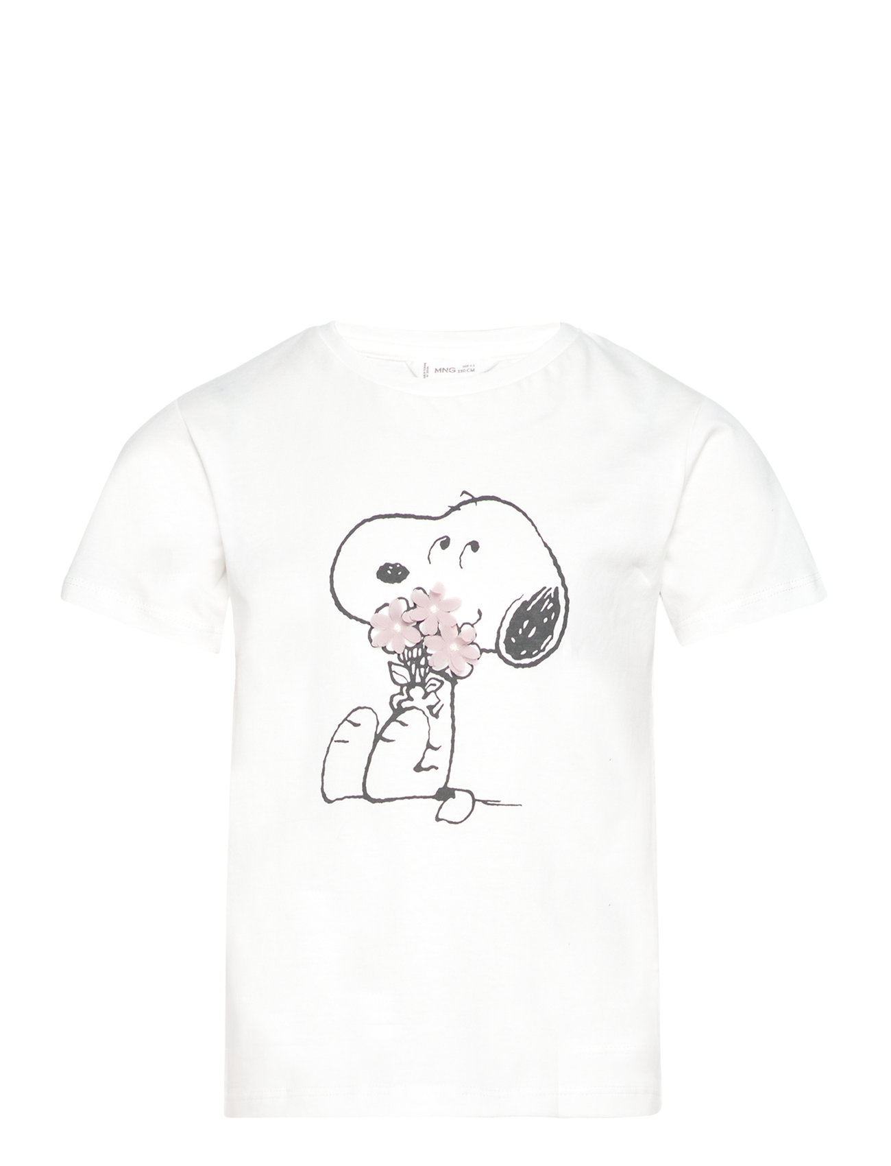 Mango Snoopy Printed T-Shirt Vit