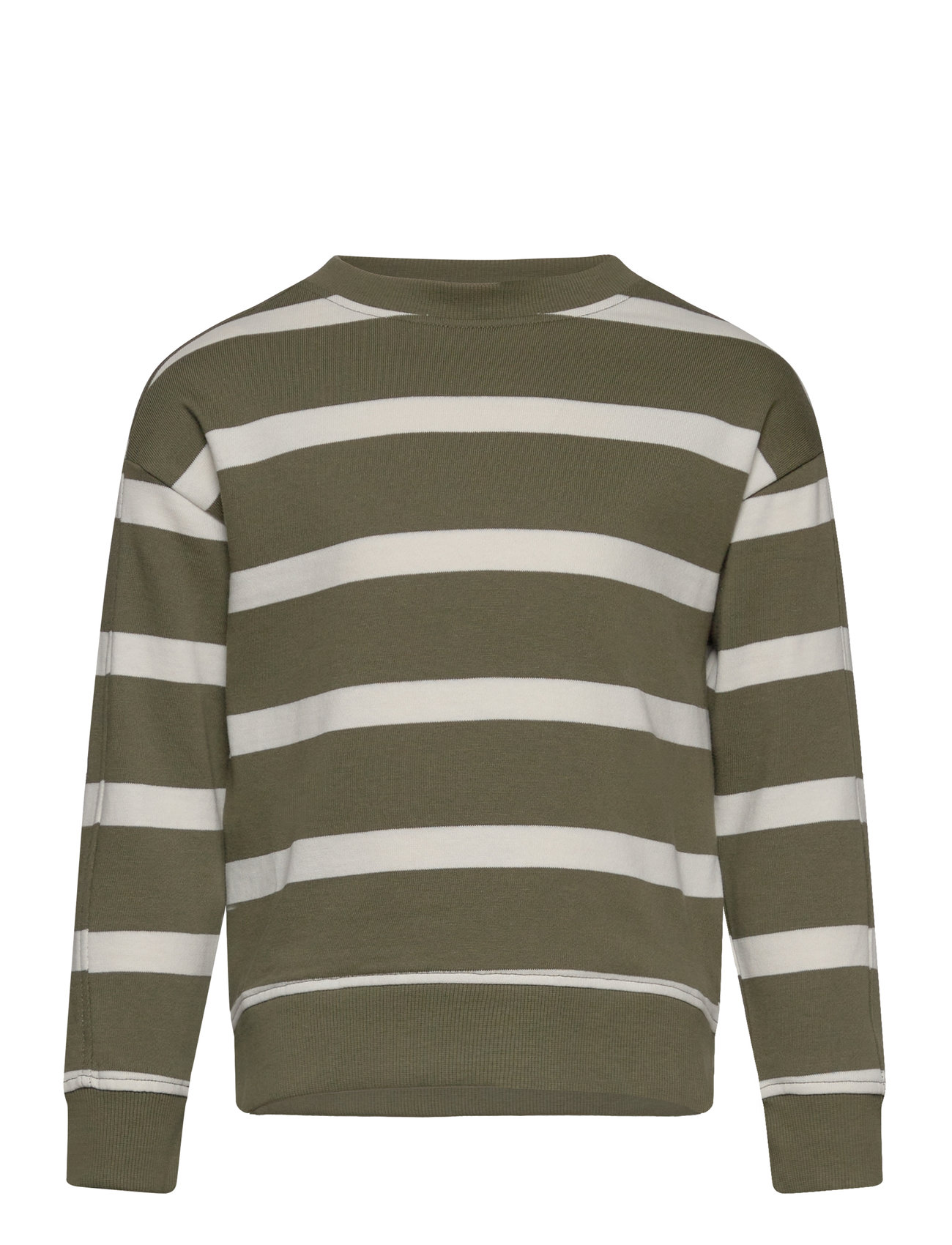 Striped Cotton-Blend Sweatshirt Green Mango 79038