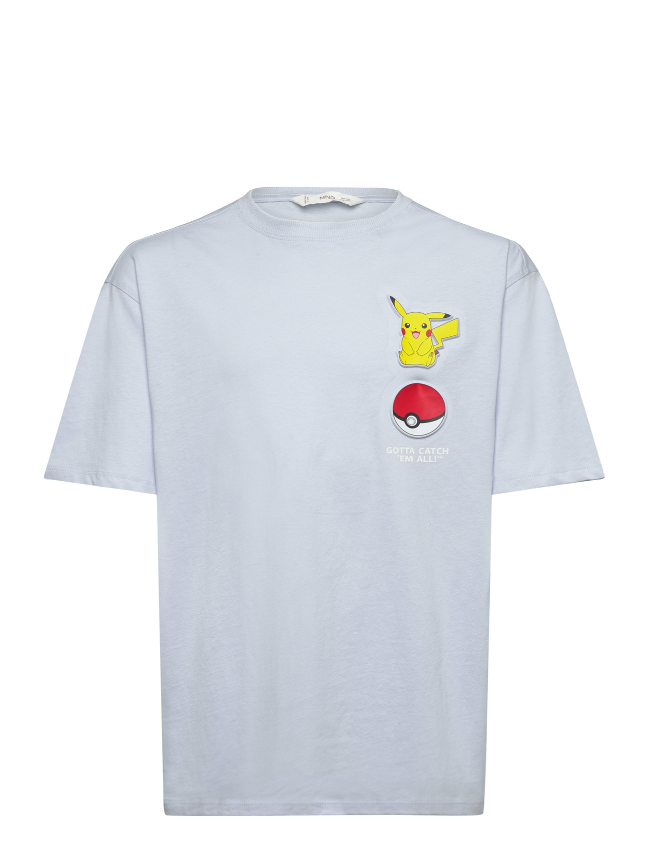 Pikachu Pokemon T-Shirt Tops T-Kortærmet Skjorte Blue Mango