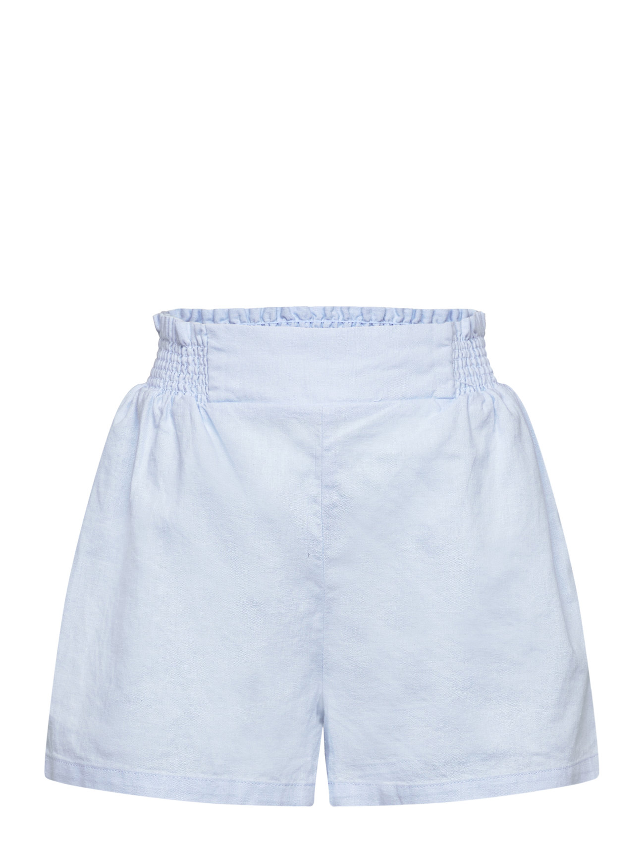 Linen Shorts With Drawstring Waist Blue Mango