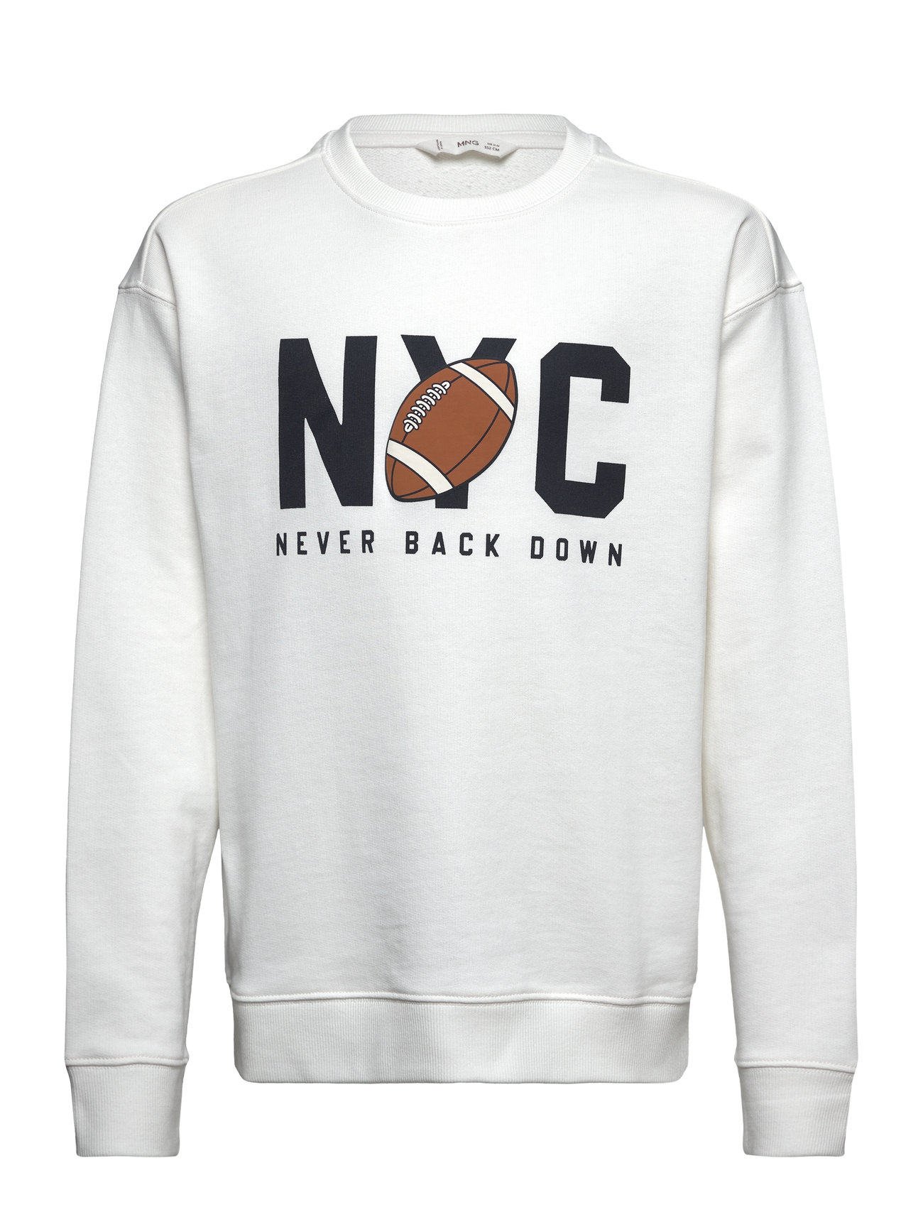 Printed Message Sweatshirt White Mango