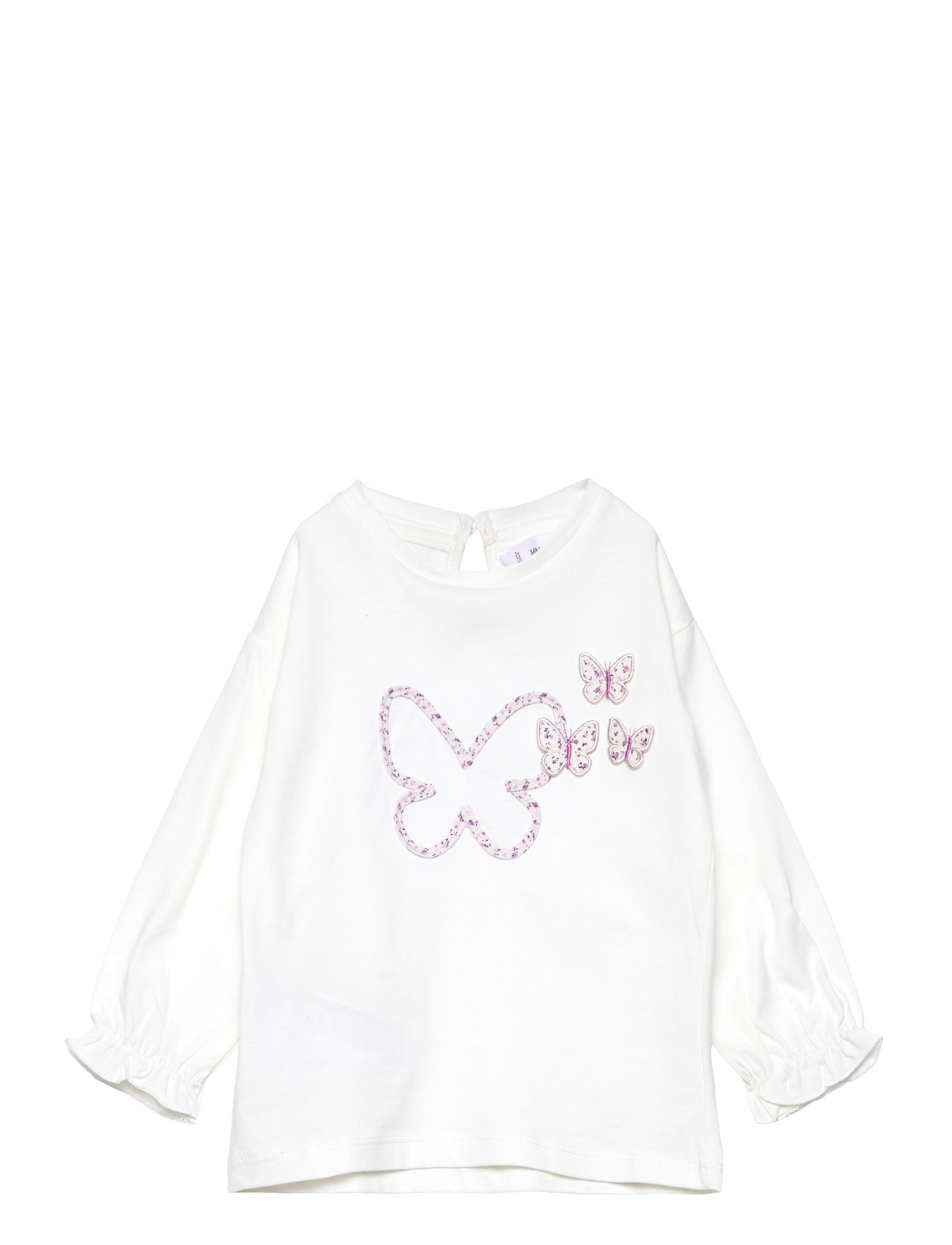 Mango Embroidered Butterflies T-Shirt Vit