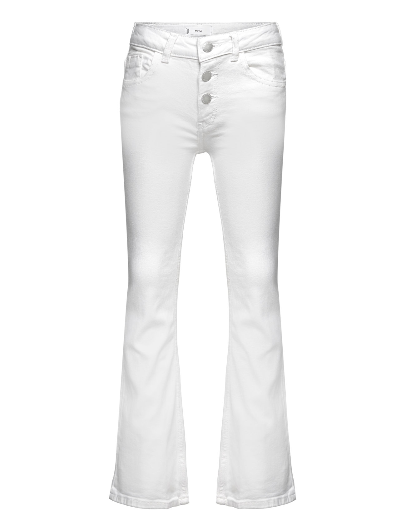 Buttons Flare Jeans White Mango