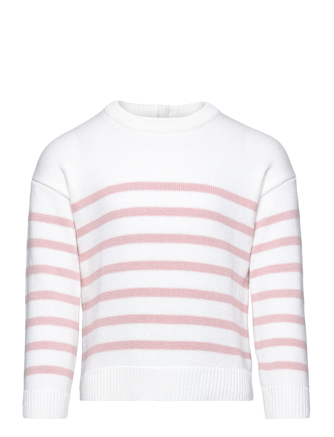 Striped Cotton-Blend Sweater Pink Mango