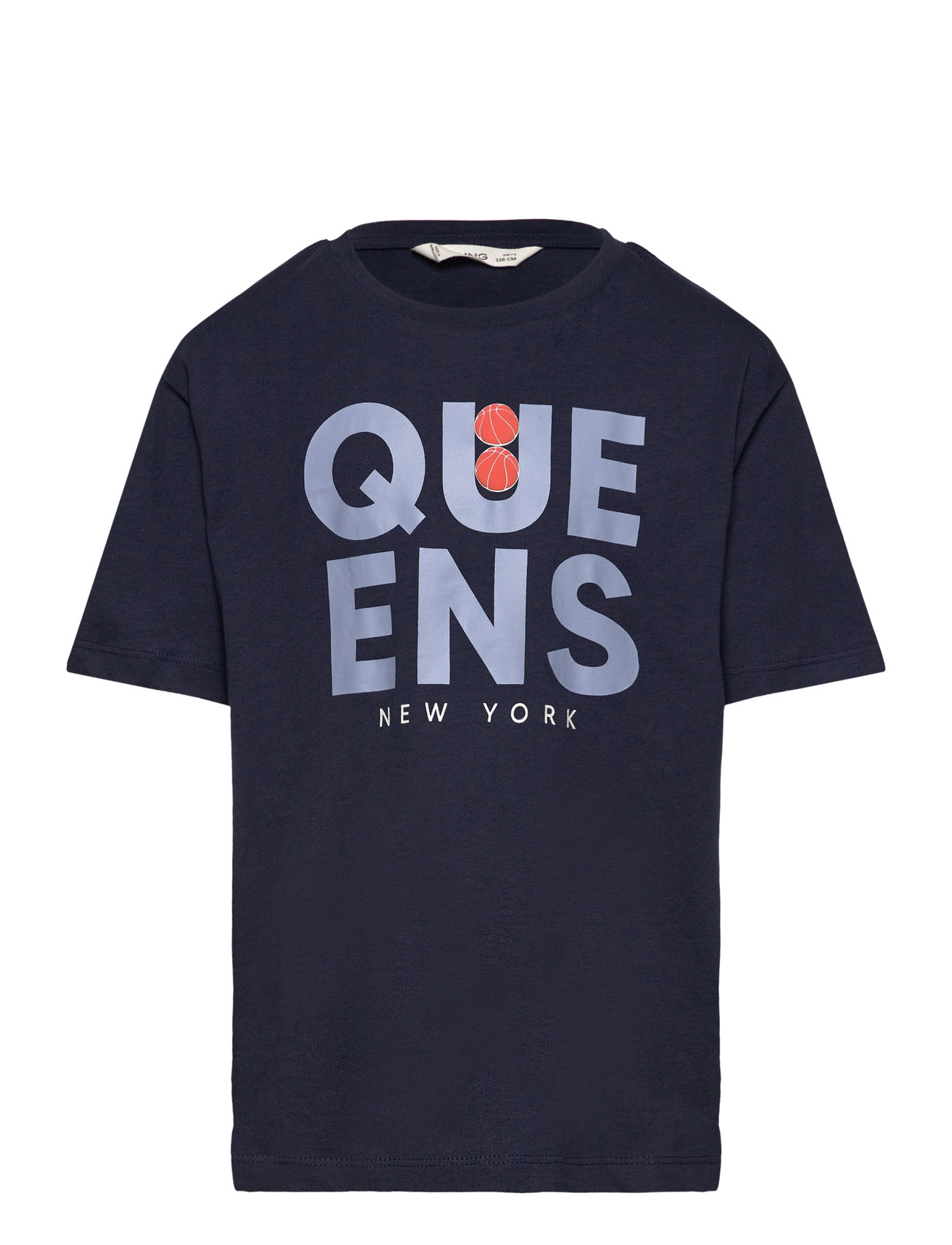 Printed Message T-Shirt Navy Mango 154762