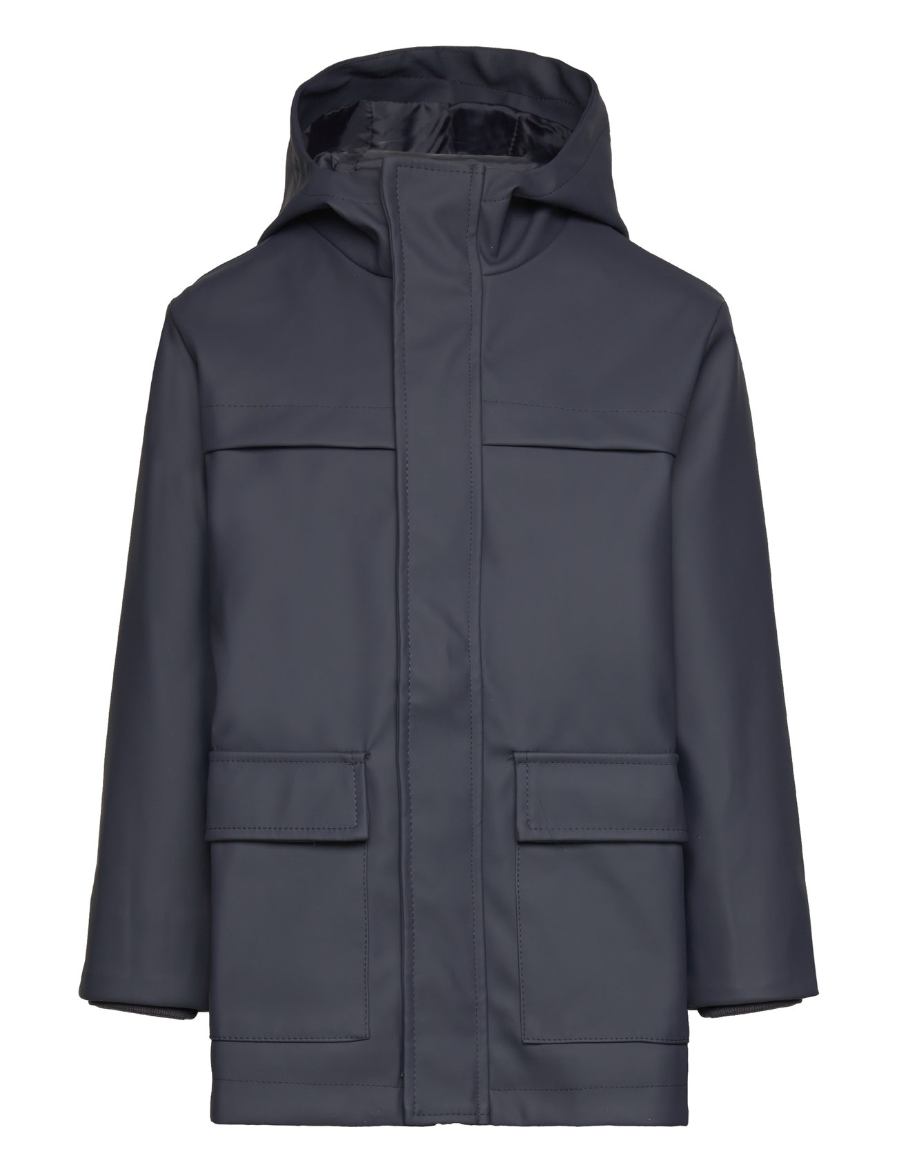 Hooded Parka With Pocket Blue Mango
