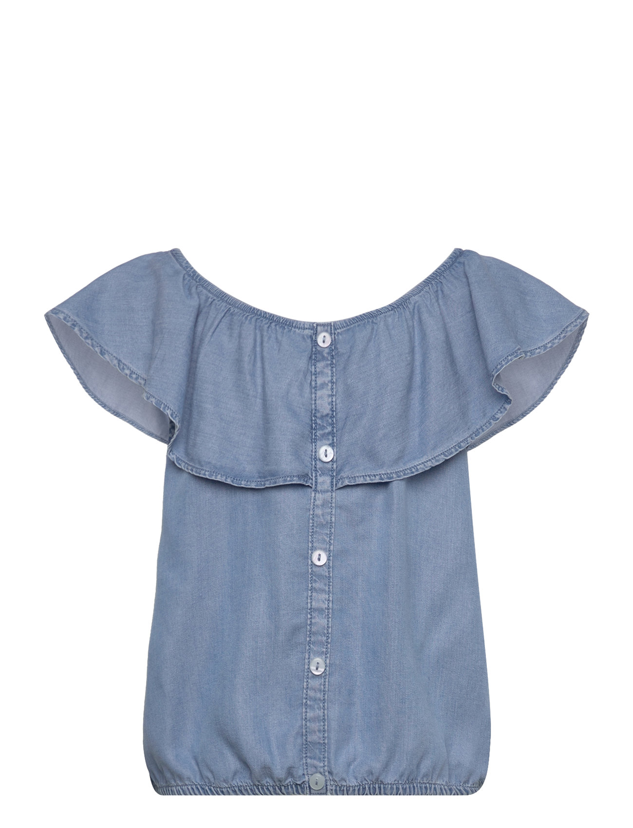 Denim Blouse With Buttons Blue Mango