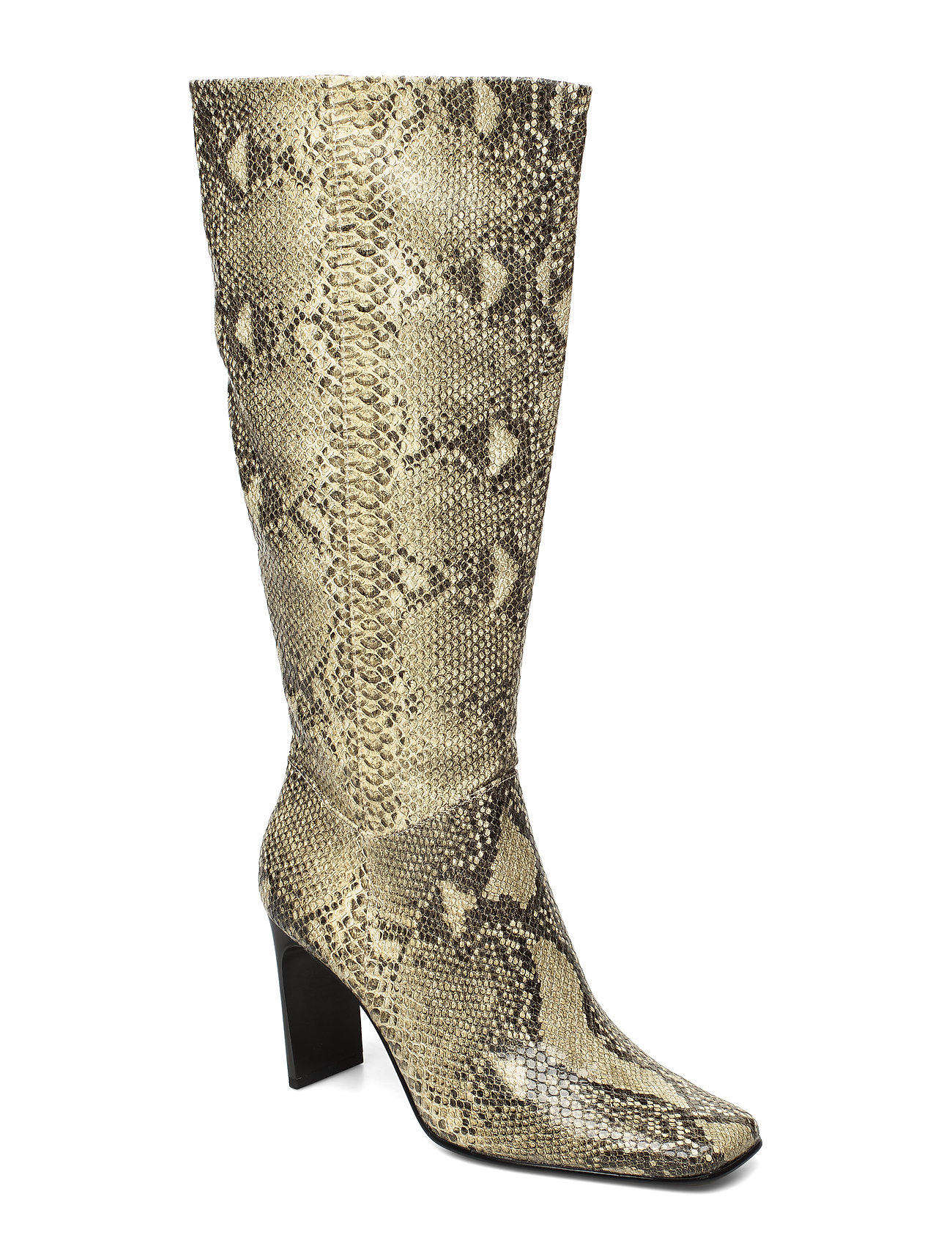 mango snake effect high leg boots