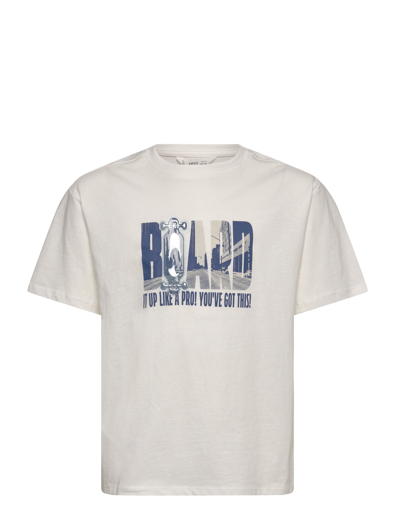 Printed Cotton-Blend T-Shirt White Mango 154720