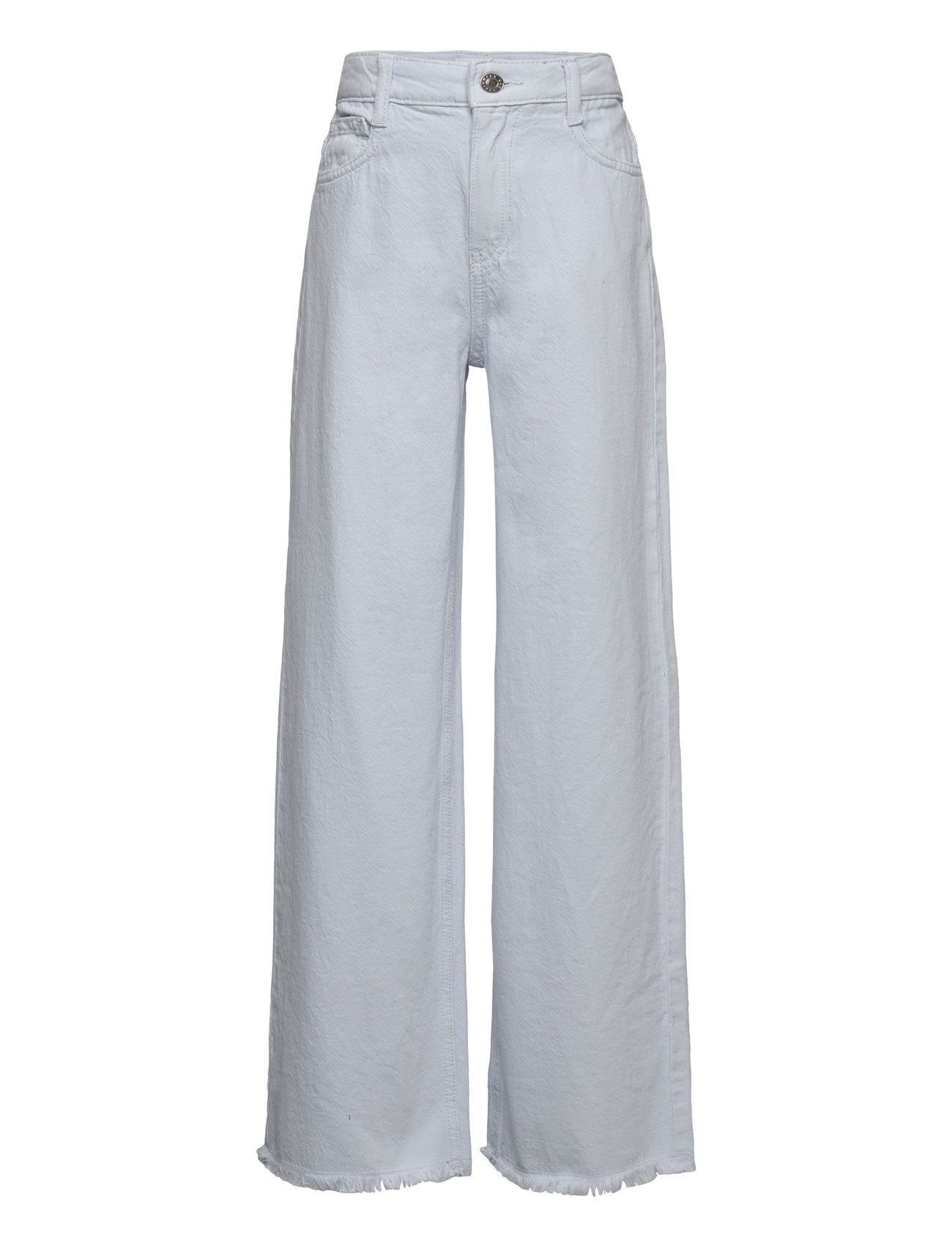 Wideleg Low Frayed Hem Jeans Blue Mango 154705