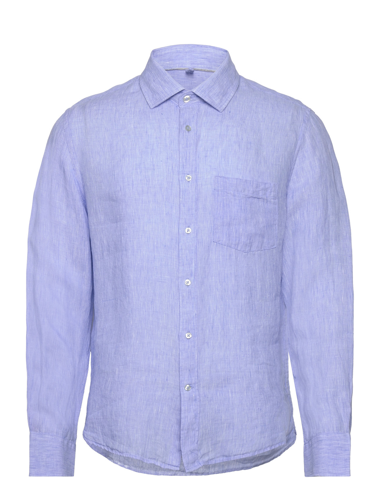 Classic Fit 100% Linen Shirt Blue Mango