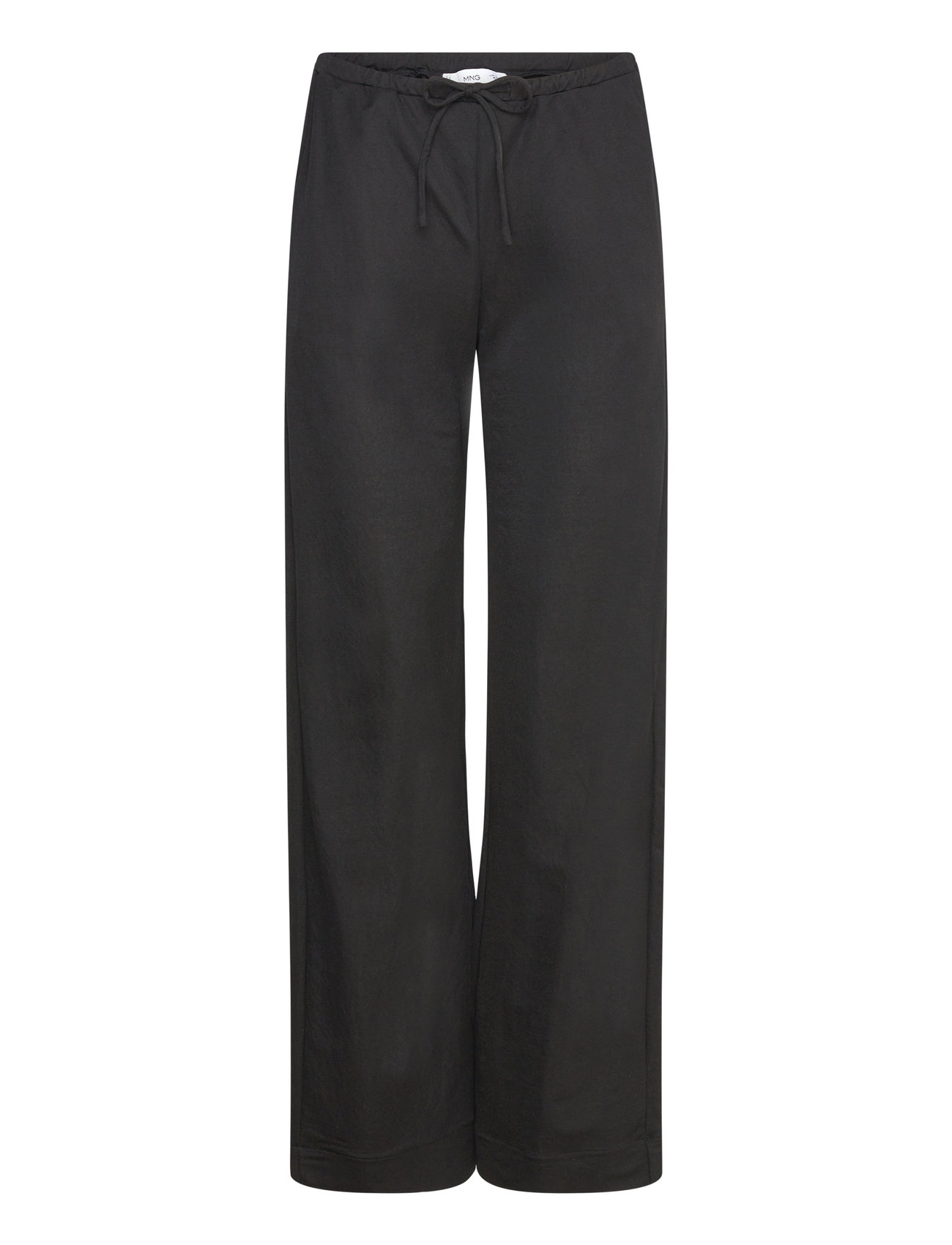 Wideleg Trousers With Elastic Waist Black Mango