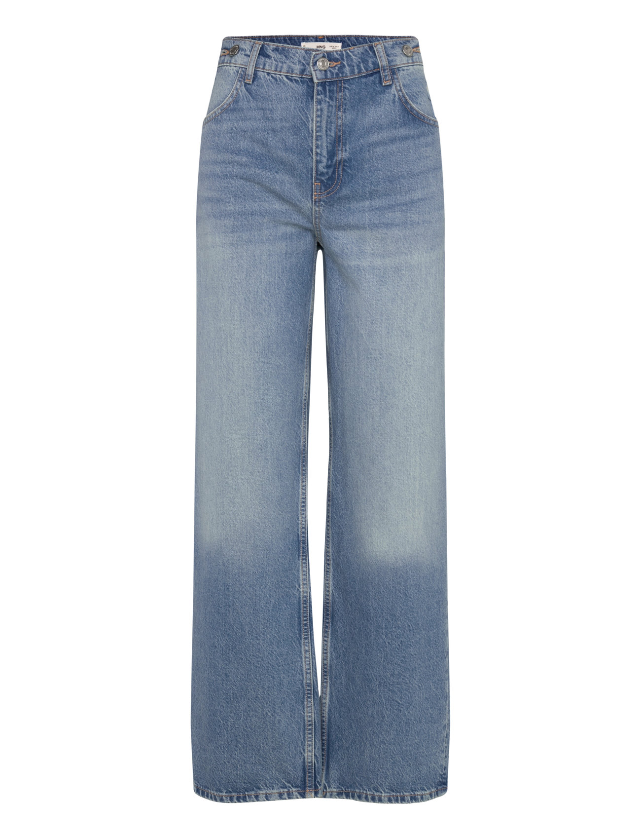 Loose Mid-Rise Wideleg Jeans Blue Mango