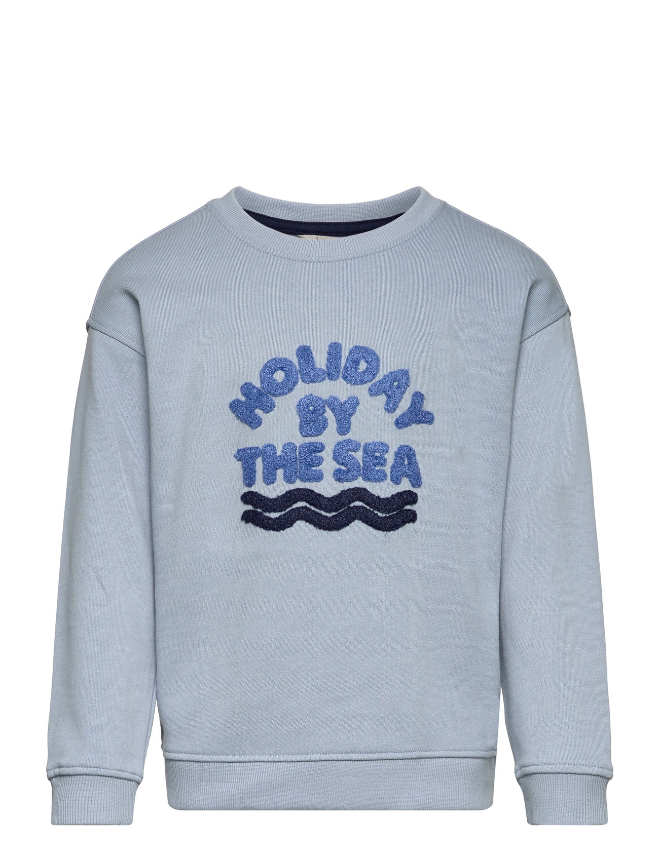Textured Message Sweatshirt Blue Mango