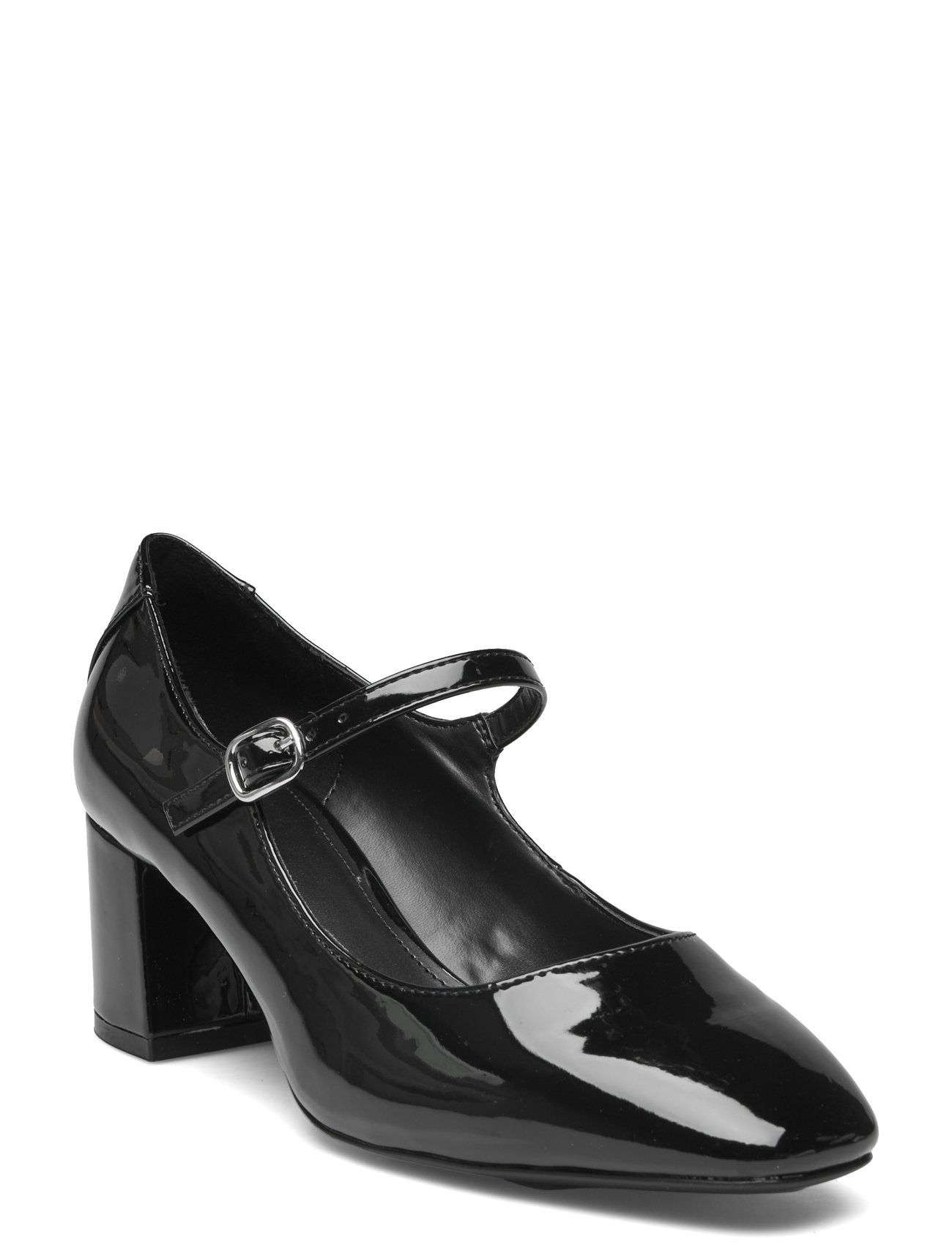 Mango Patent Leather-Effect Heeled Skor Badskor Svart