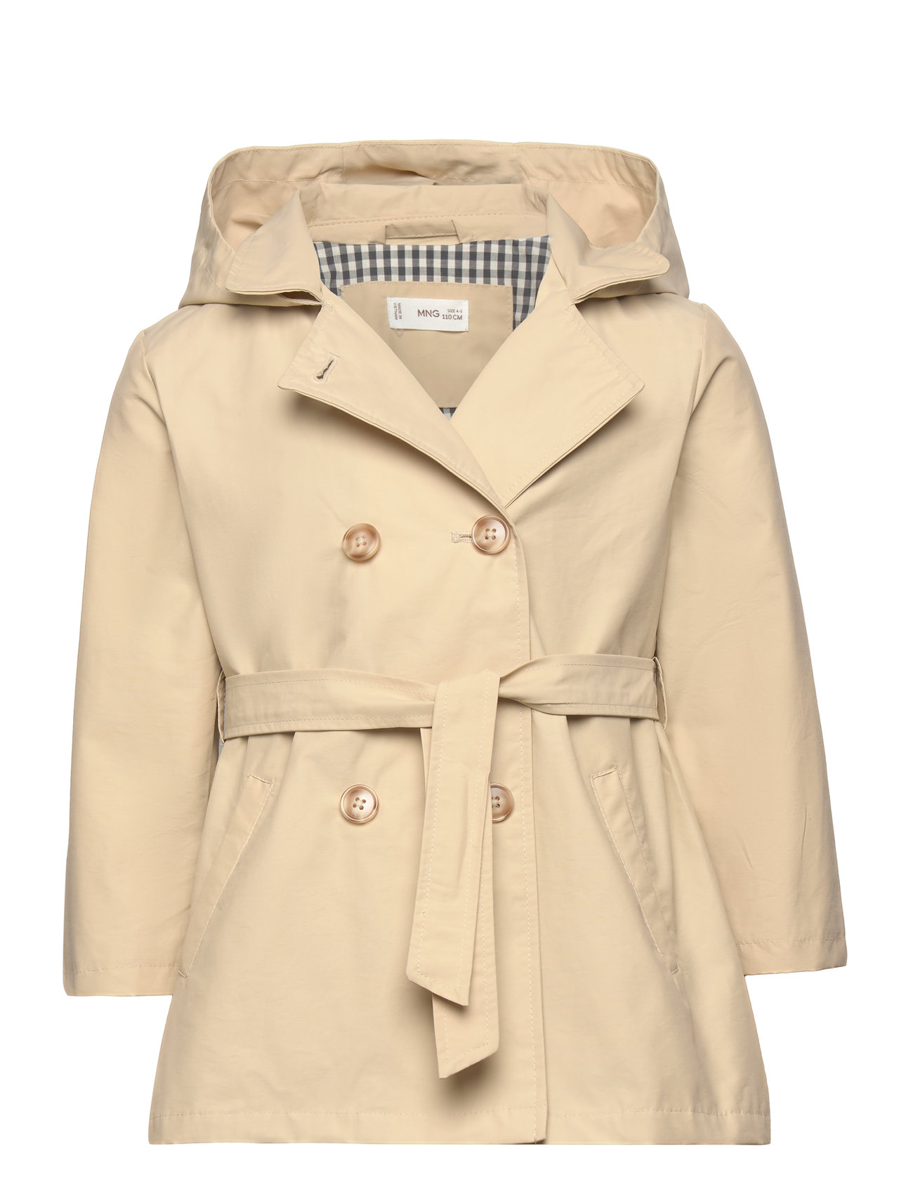 Mango Double-Breasted Trench Coat Beige