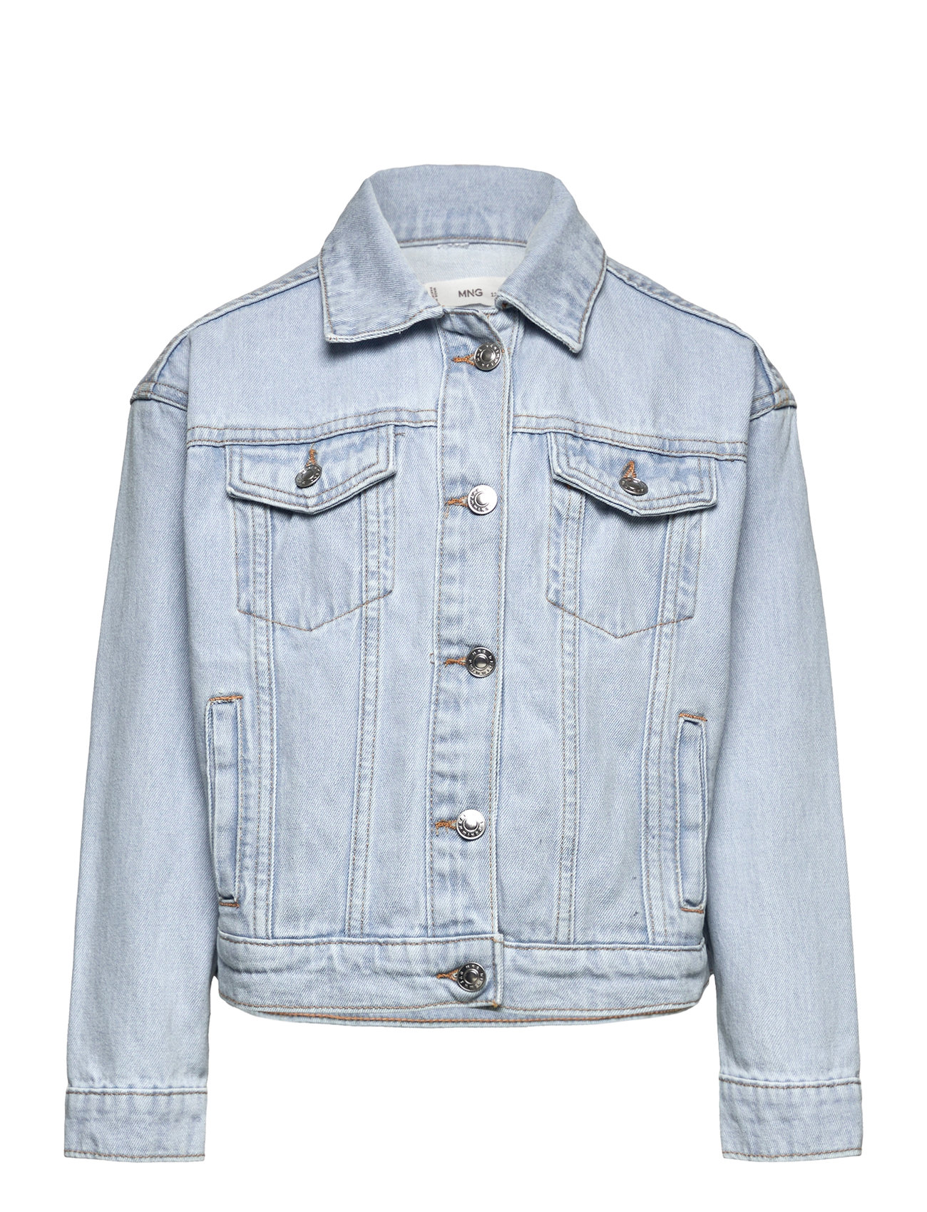 Pocketed Denim Jacket Blue Mango